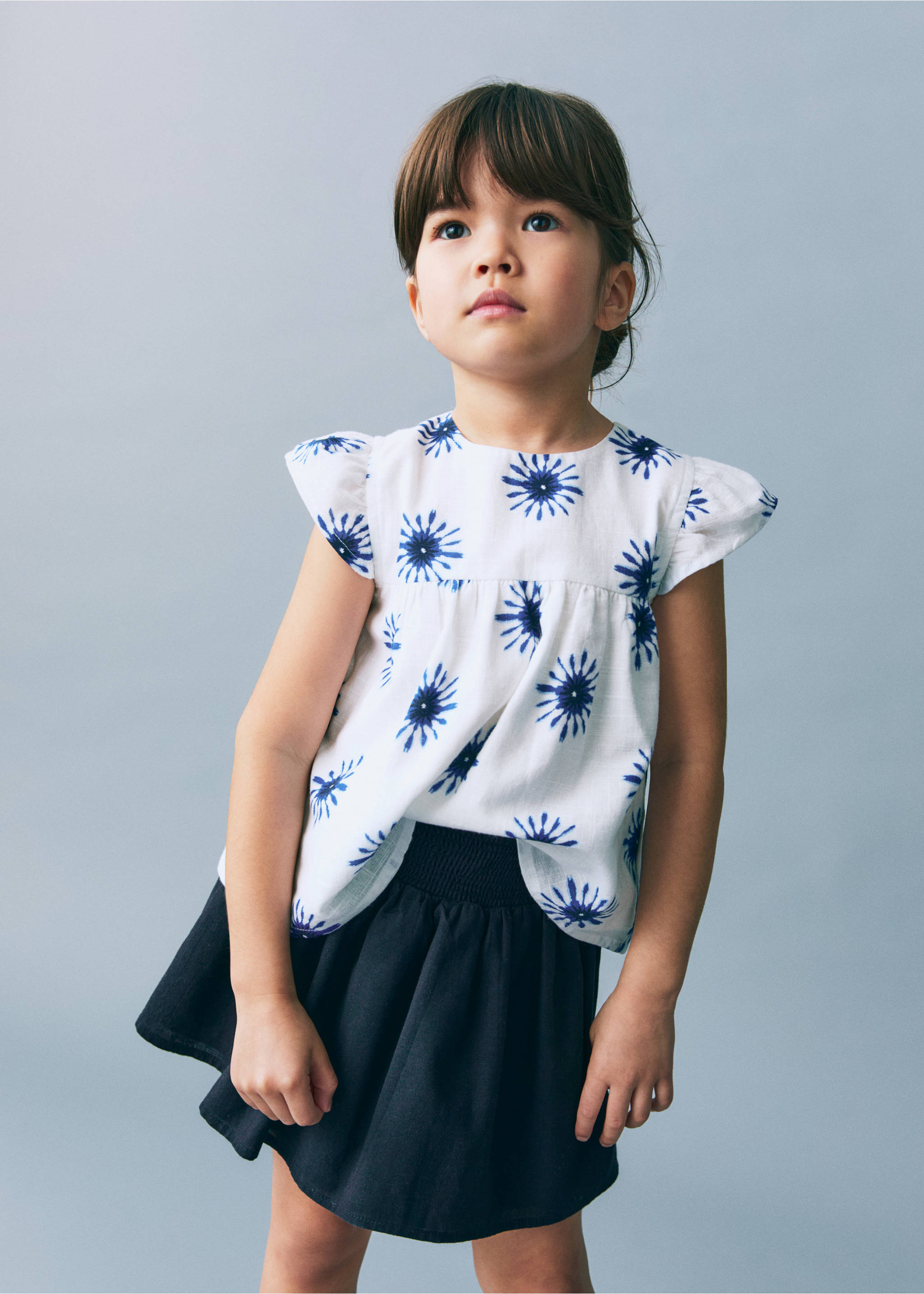 Blouse en coton imprimée - Détail de l'article 3, Blanc. Ref: 87055937-00.