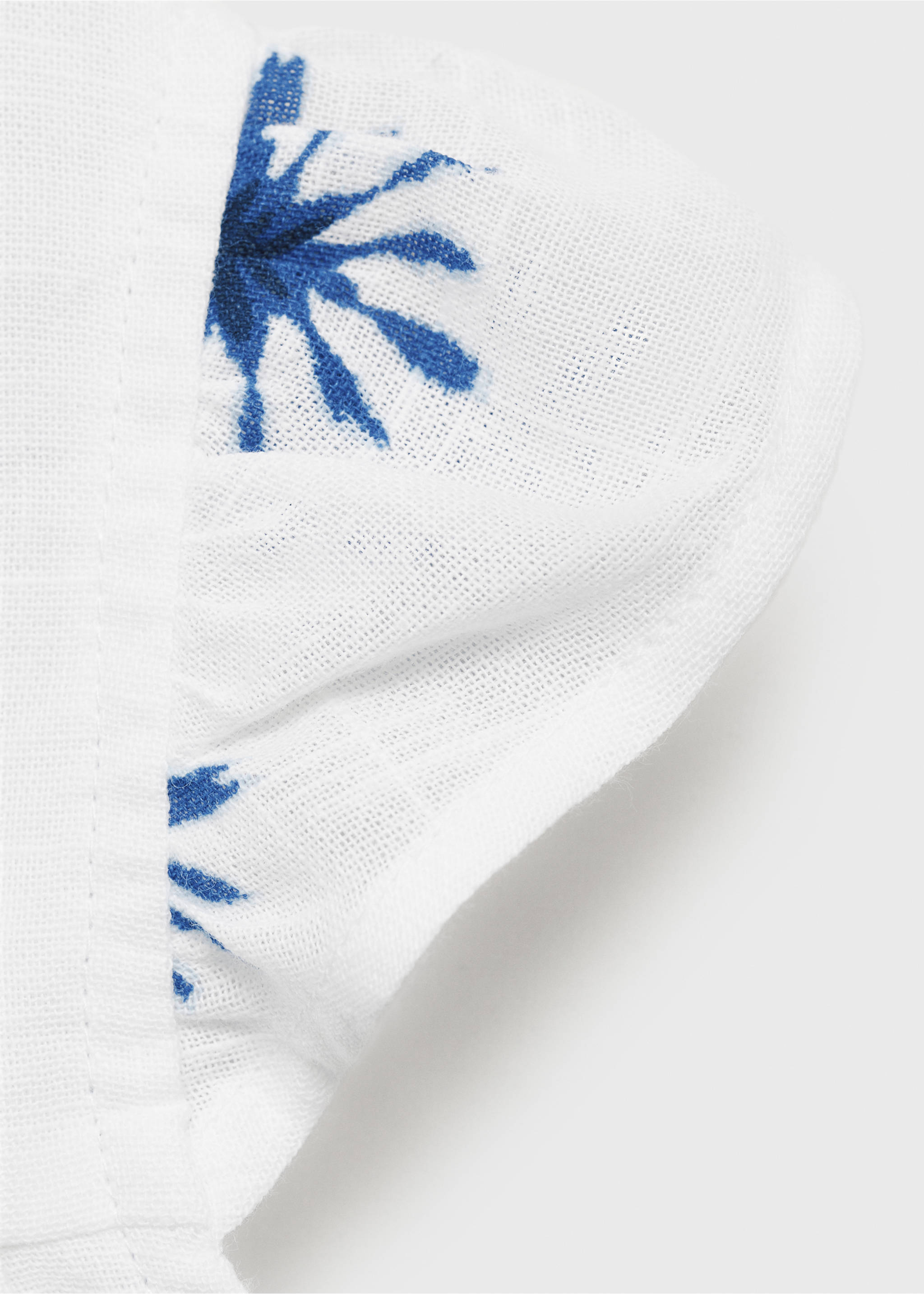Printed cotton blouse - Details of the article 0, White. Ref: 87055937-00.