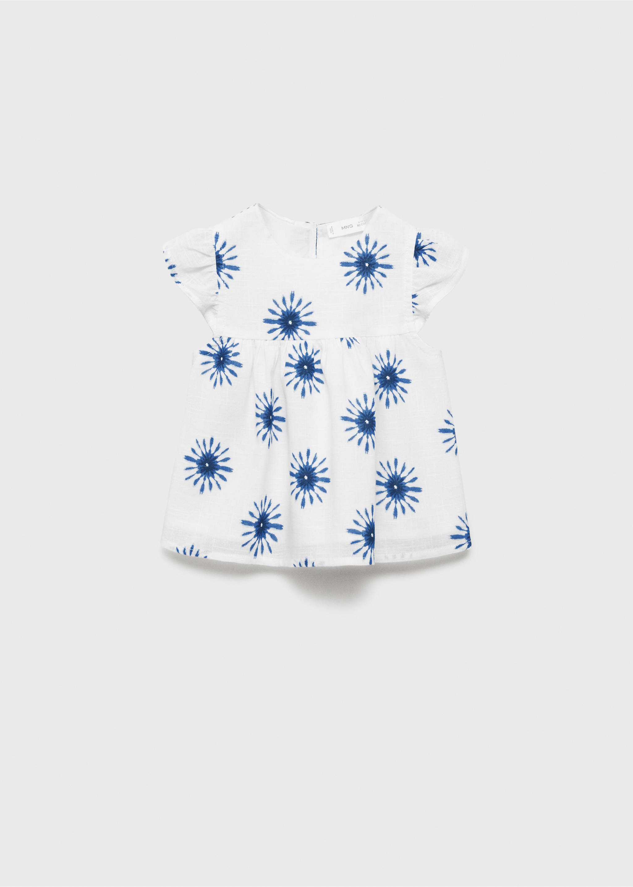 Blouse en coton imprimée - Article sans modèle, Blanc. Ref: 87055937-00.