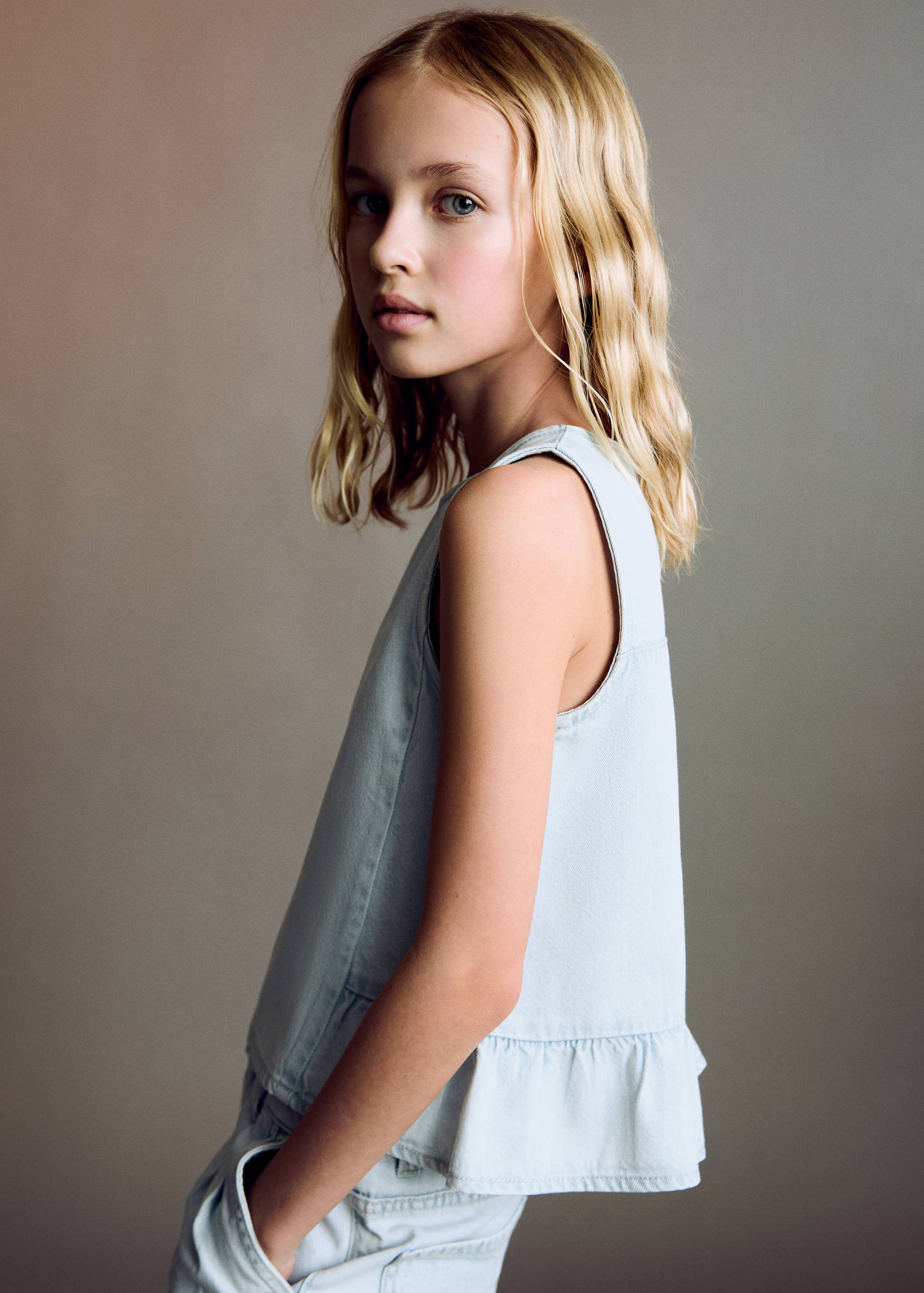 Blusa denim volante - Detalle del artículo 4