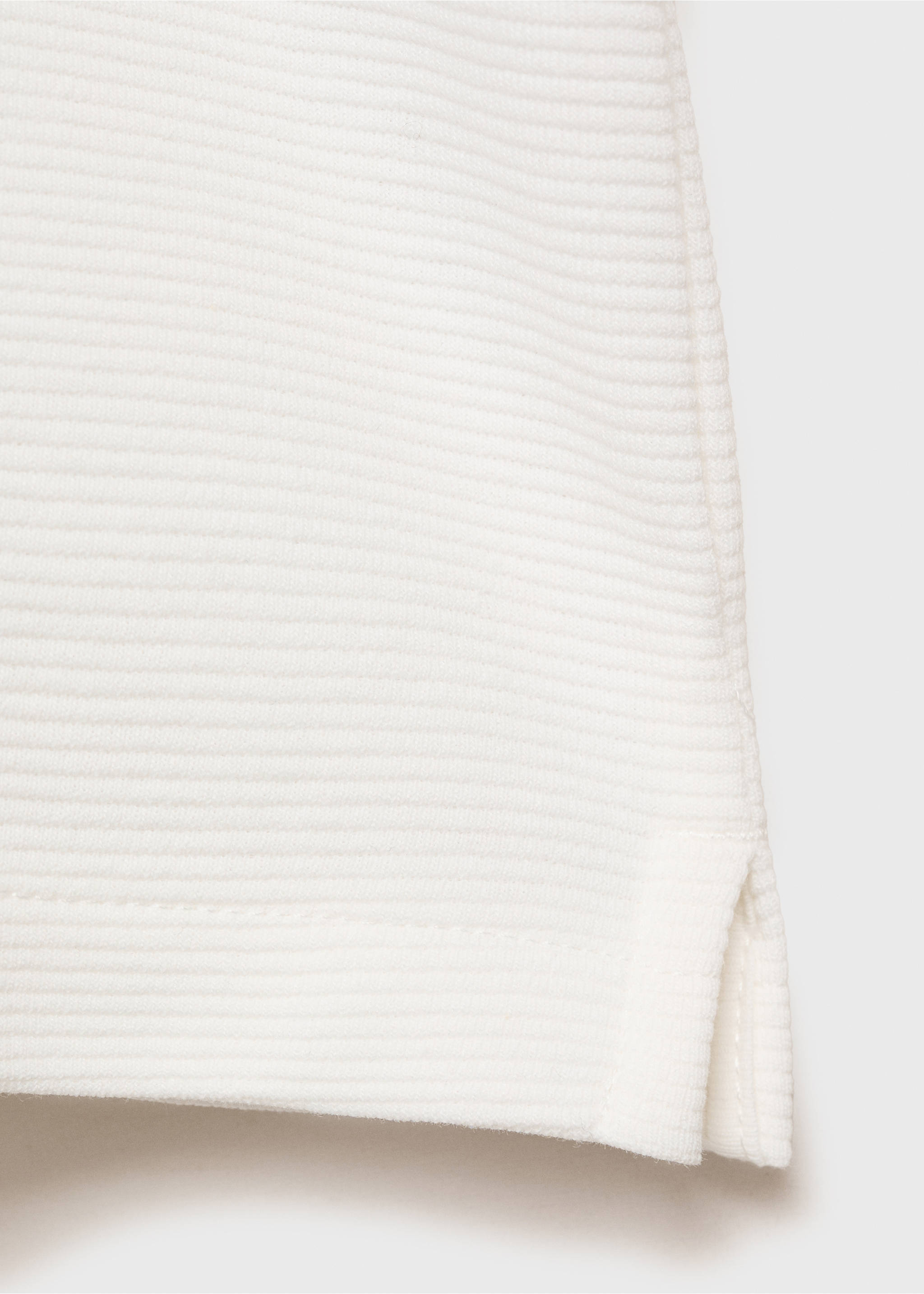 Textured knitted polo shirt - Details of the article 0, Off White. Ref: 87055949-00.