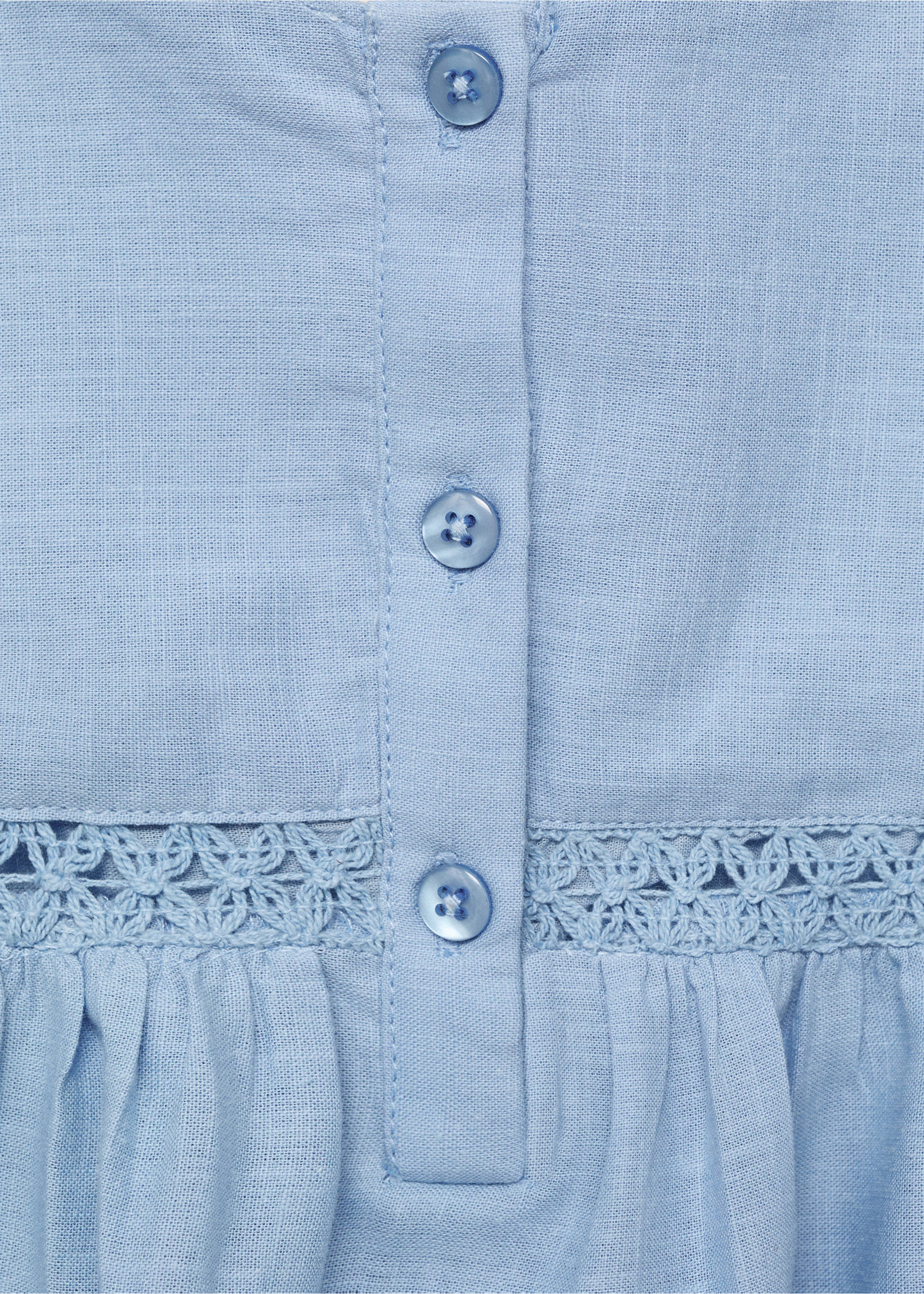 Embroidered detail dress - Details of the article 0, Sky Blue. Ref: 87055951-00.