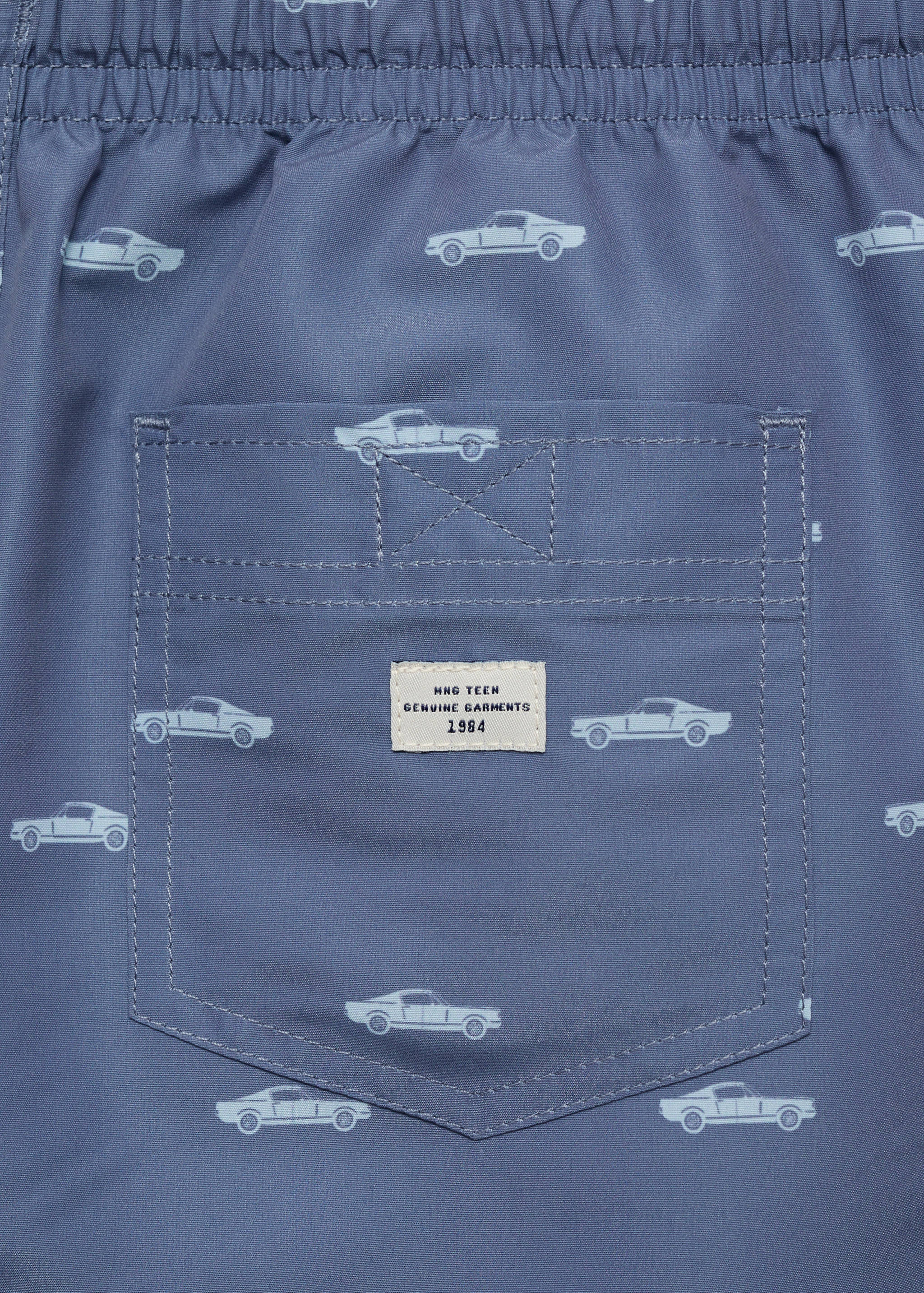 Printed swimsuit with drawstring - Details of the article 0