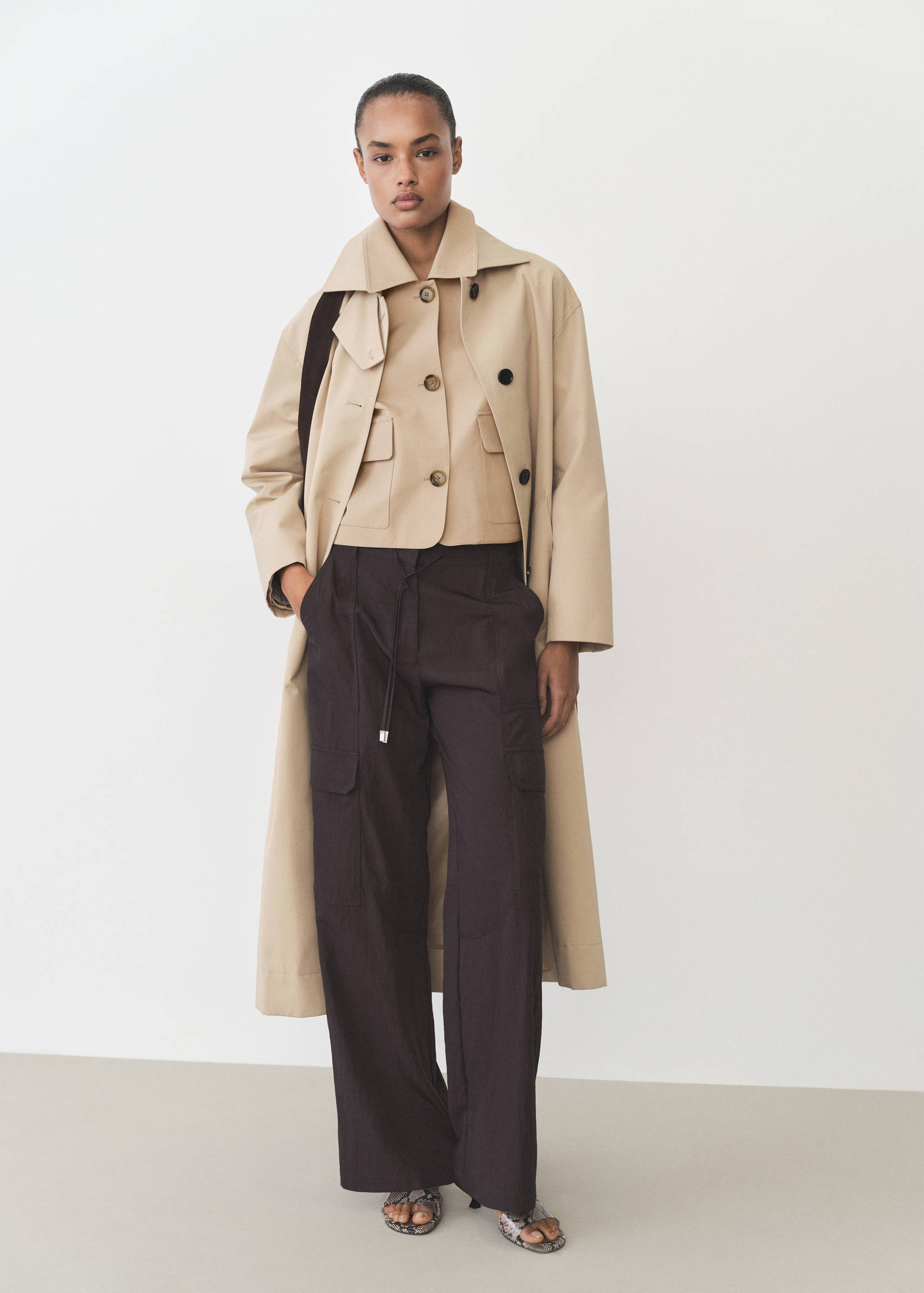 Chaqueta algodón bolsillos - Plano general