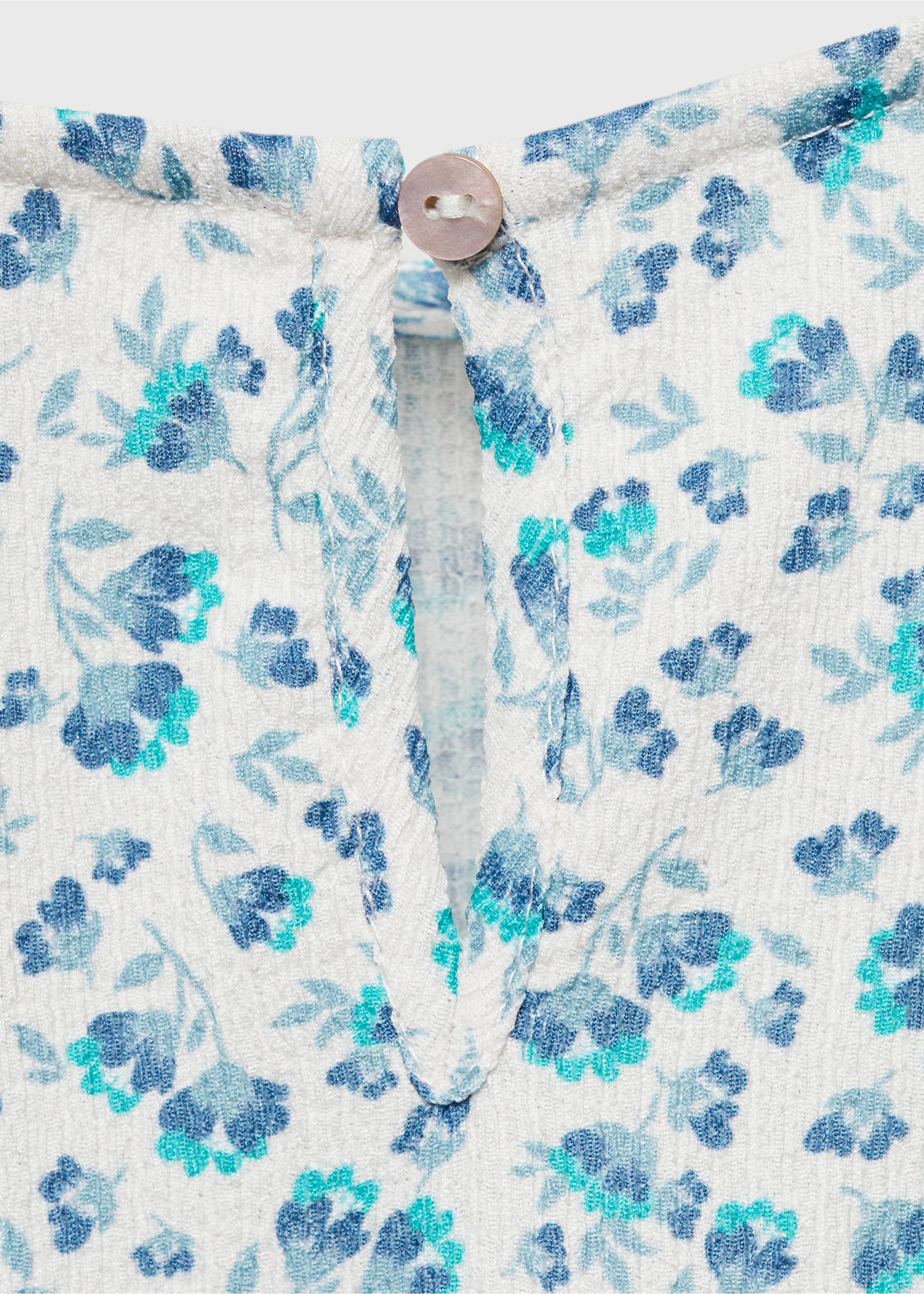Floral ruffle dress - Details of the article 0, Off White. Ref: 87055954-00.