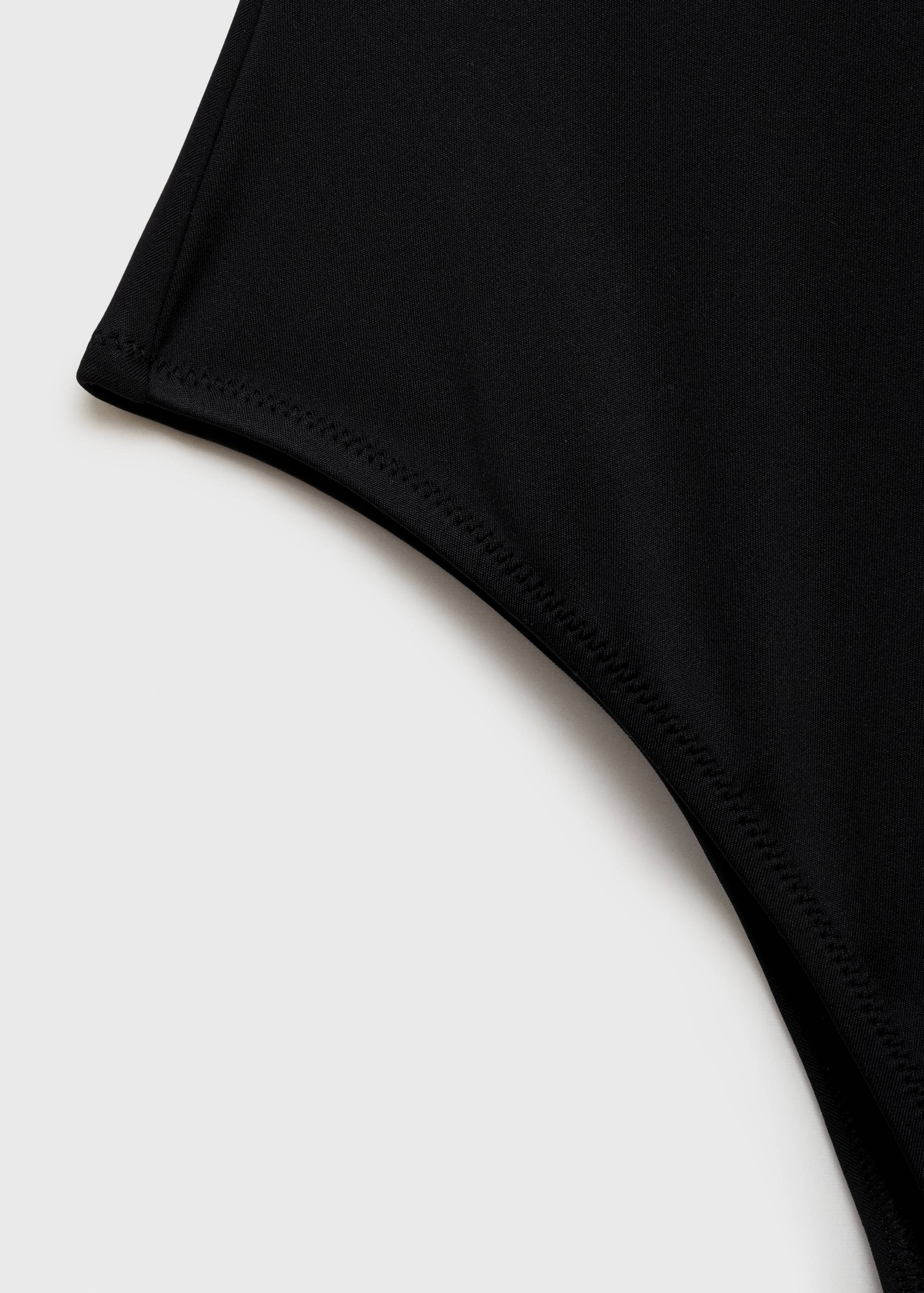 Combined knitted swimsuit with crochet appliqué - Details of the article 0