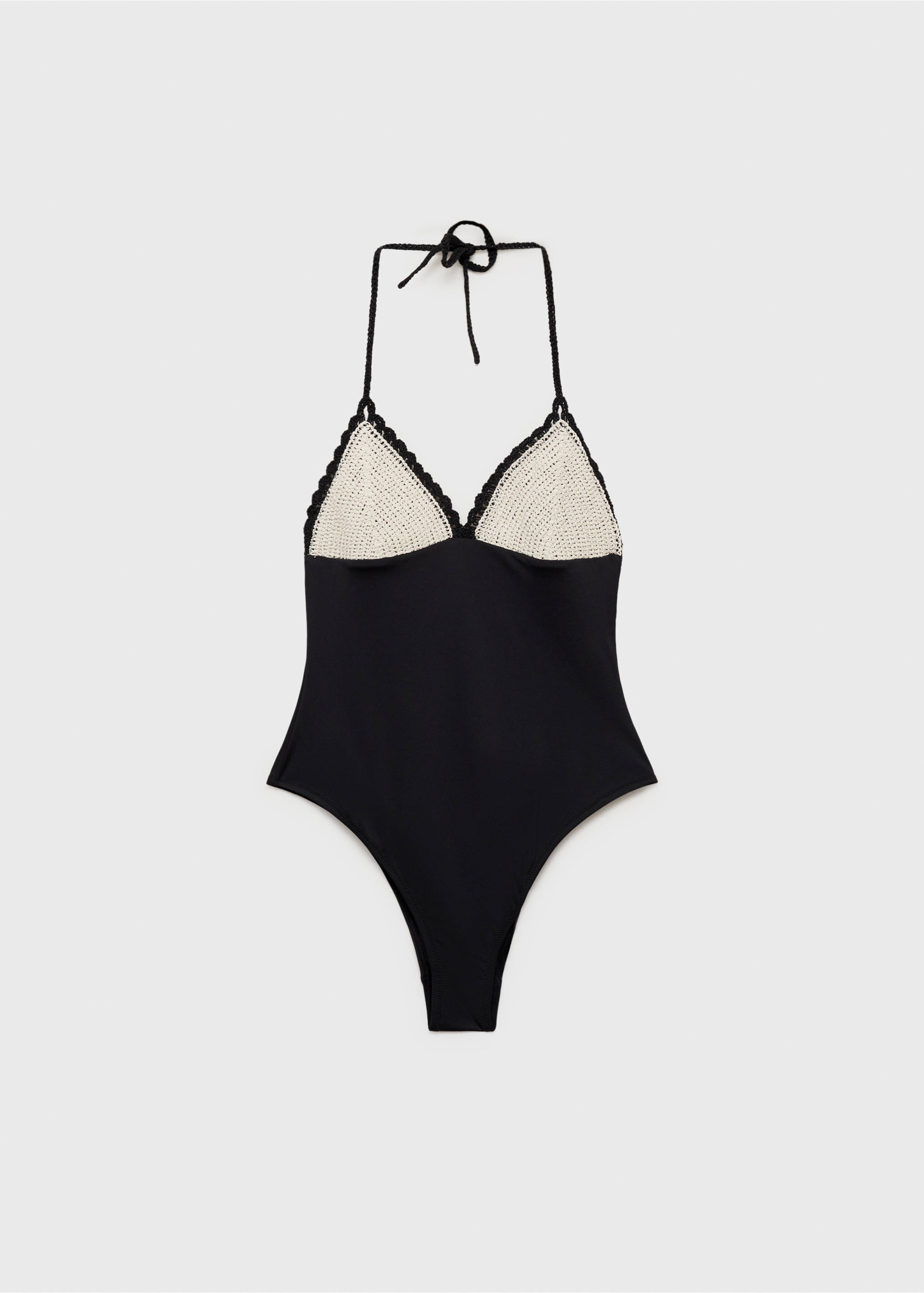 Maillot de bain tissu combiné ornement en crochet - Article sans modèle, Noir. Ref: 87055955-00.