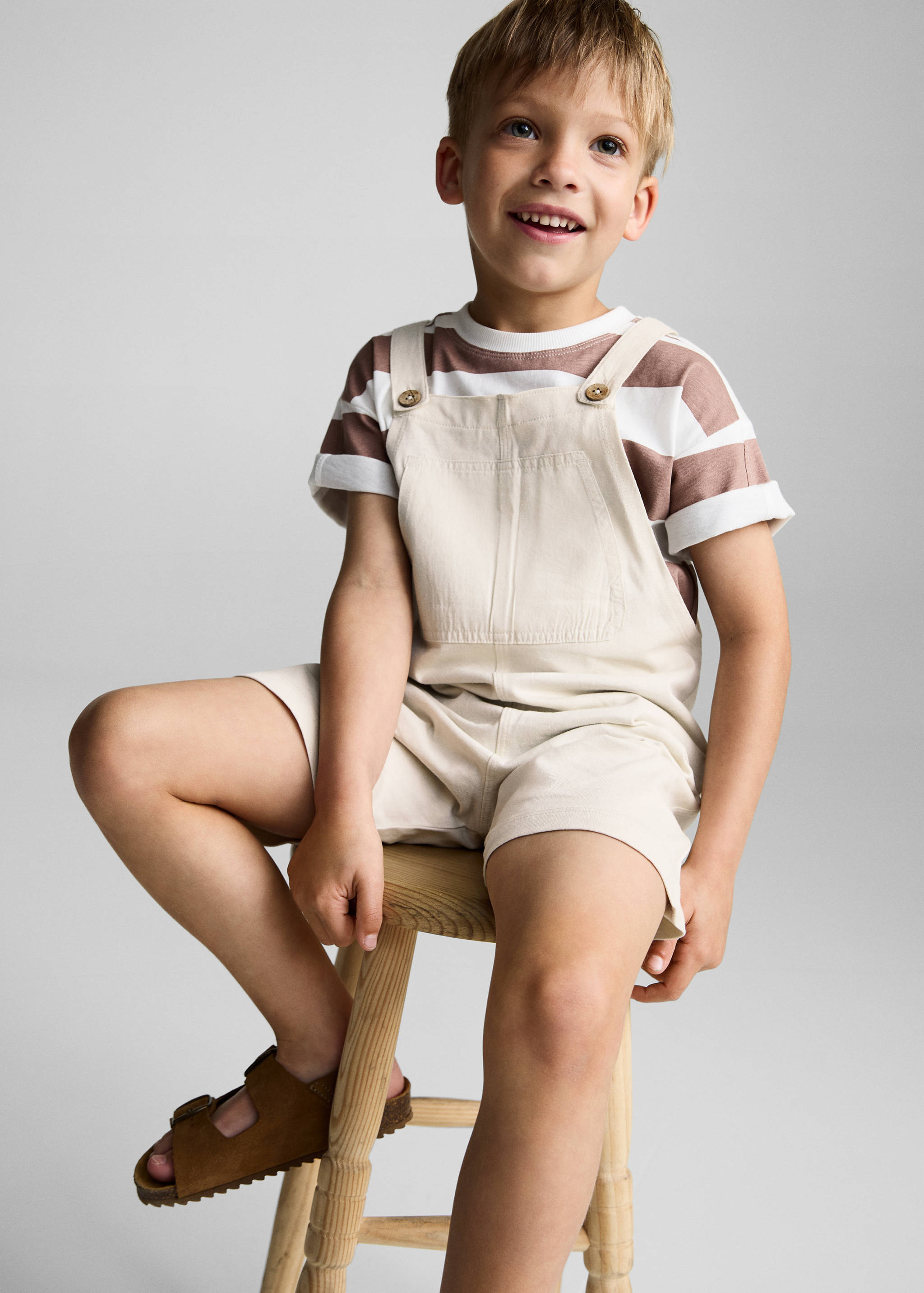 Cotton knit dungarees - Medium plane