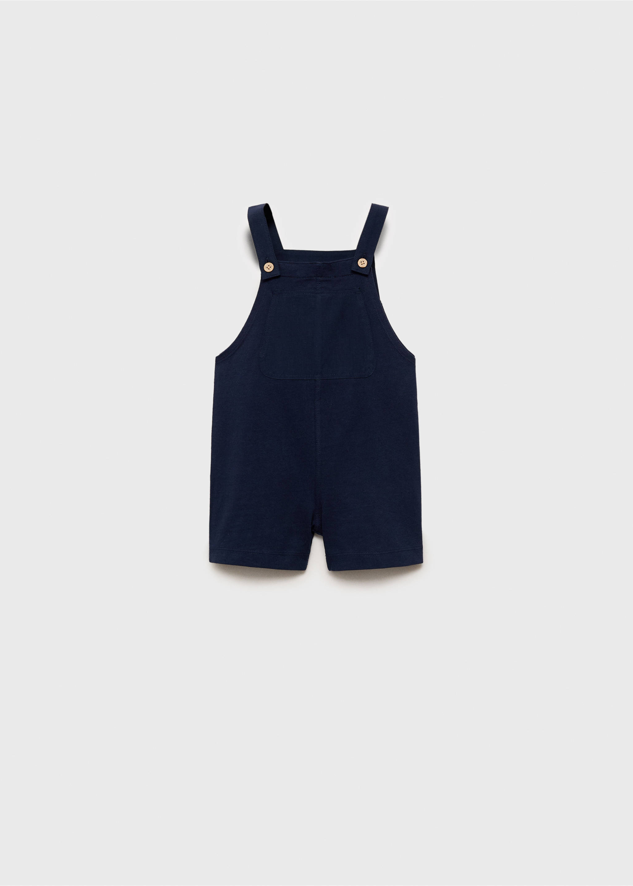 Cotton knit dungarees - Article without model, Dark Navy. Ref: 87055957-00.