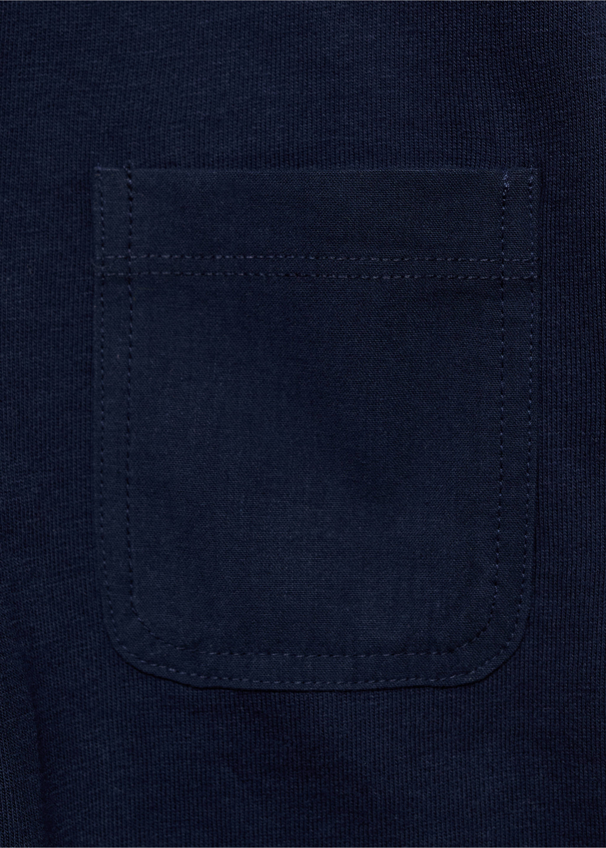 Cotton knit dungarees - Details of the article 0, Dark Navy. Ref: 87055957-00.