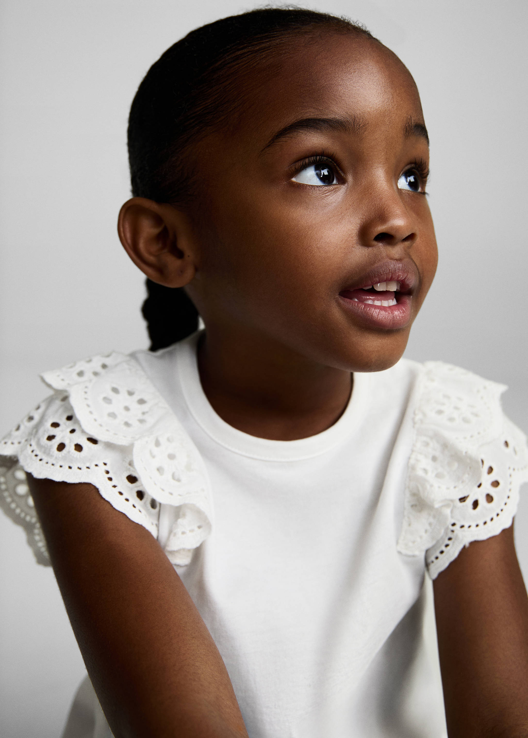 Frills cotton t-shirt - Details of the article 1