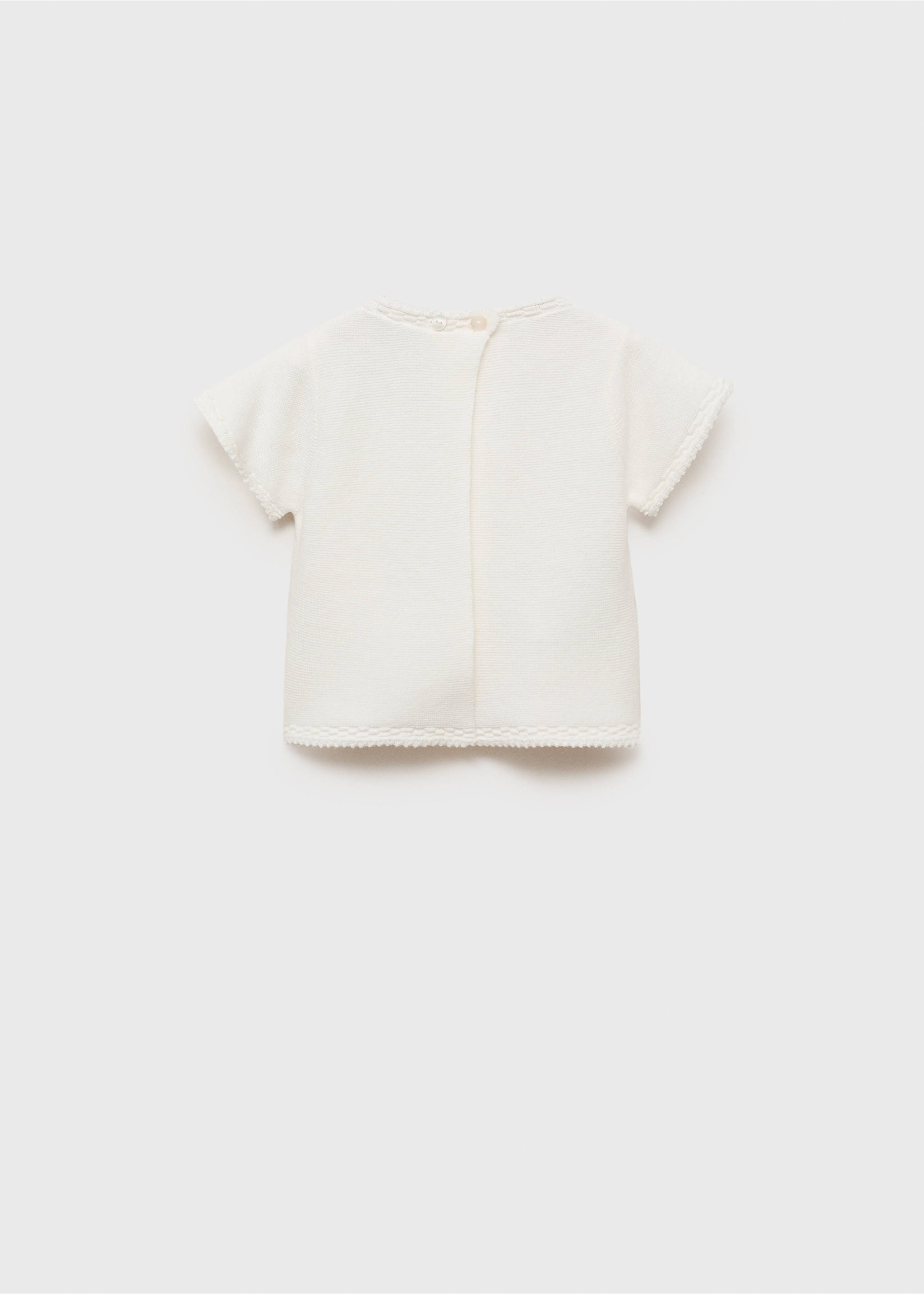 Short sleeve sweater - Reverse of the article, Off White. Ref: 87055959-00.