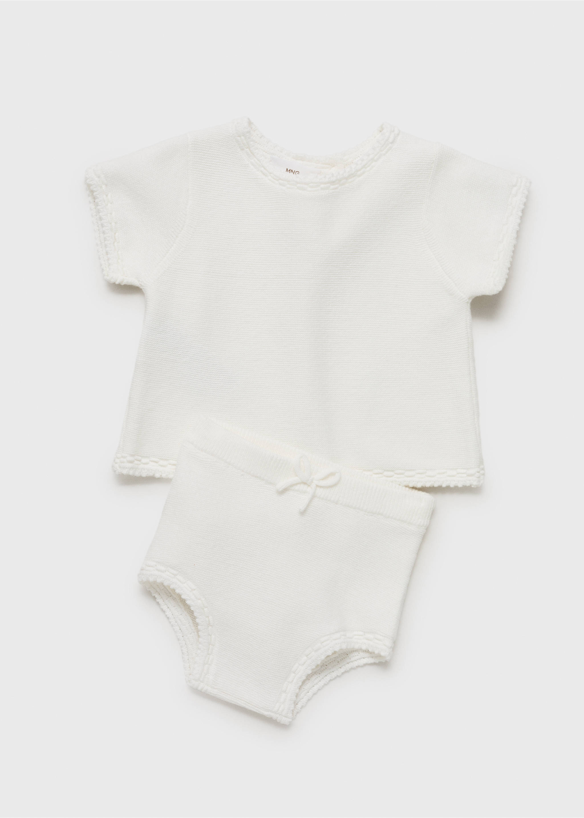 Short sleeve sweater - Details of the article 0, Off White. Ref: 87055959-00.