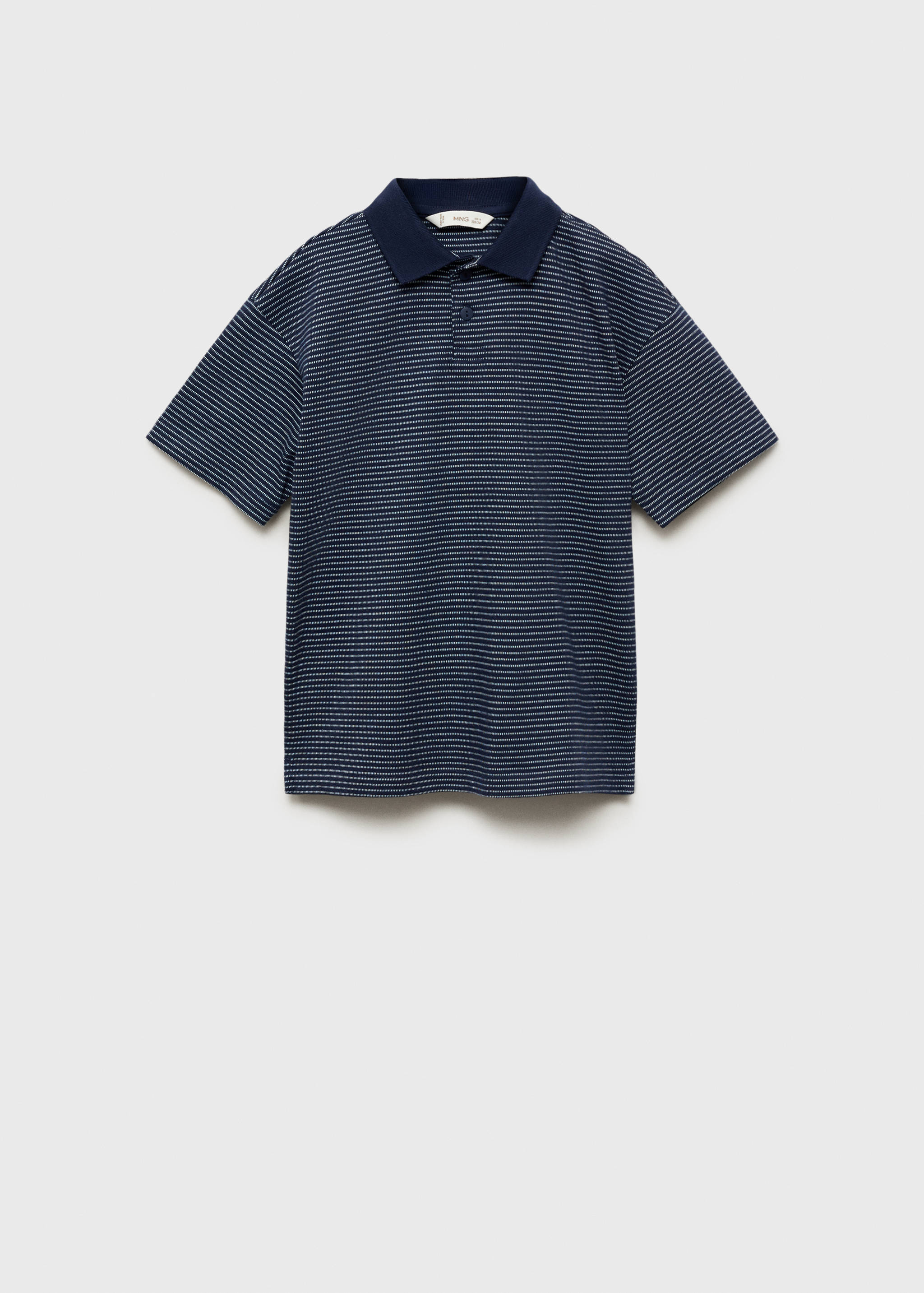 Striped cotton polo shirt - Article without model