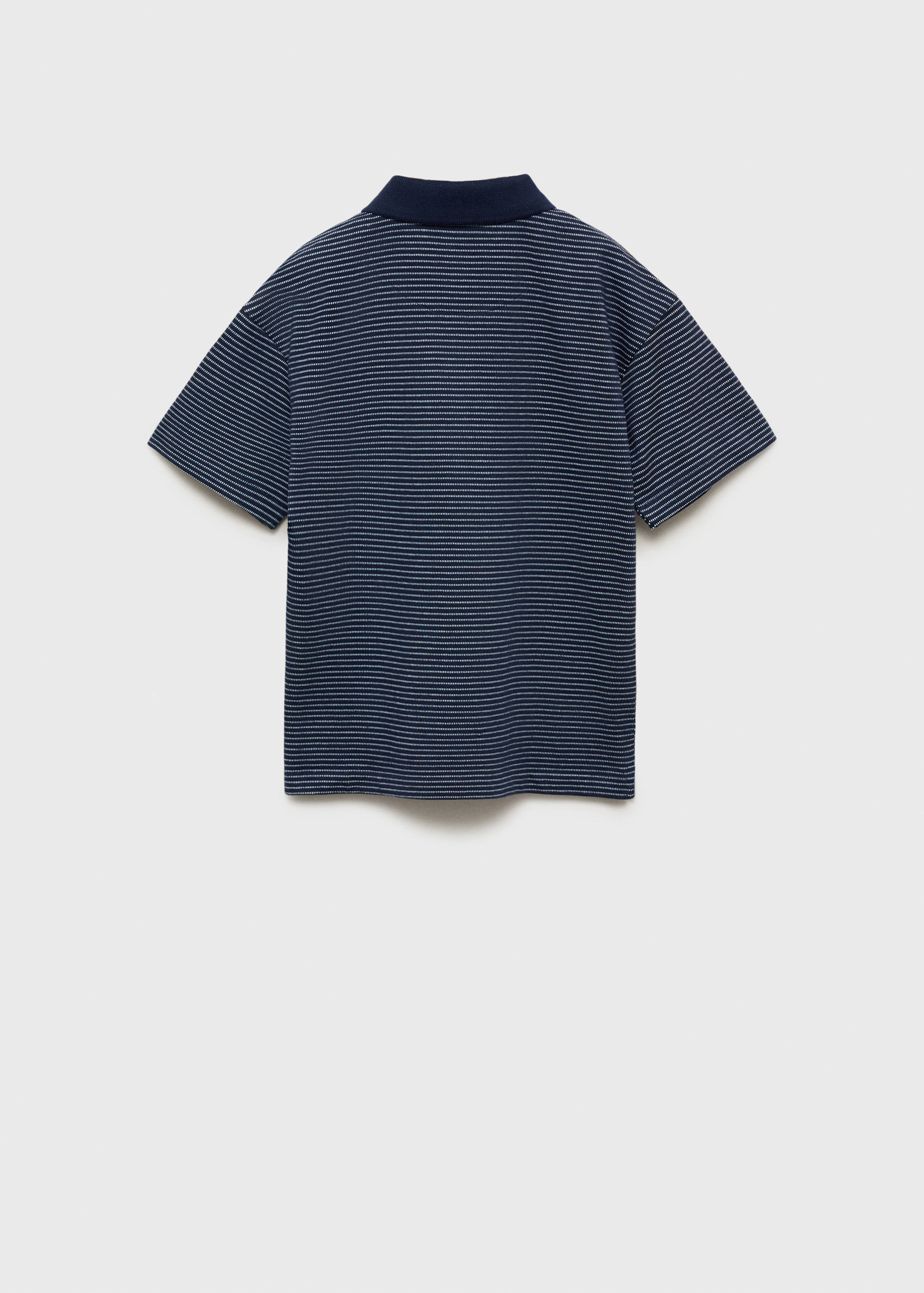 Striped cotton polo shirt - Reverse of the article