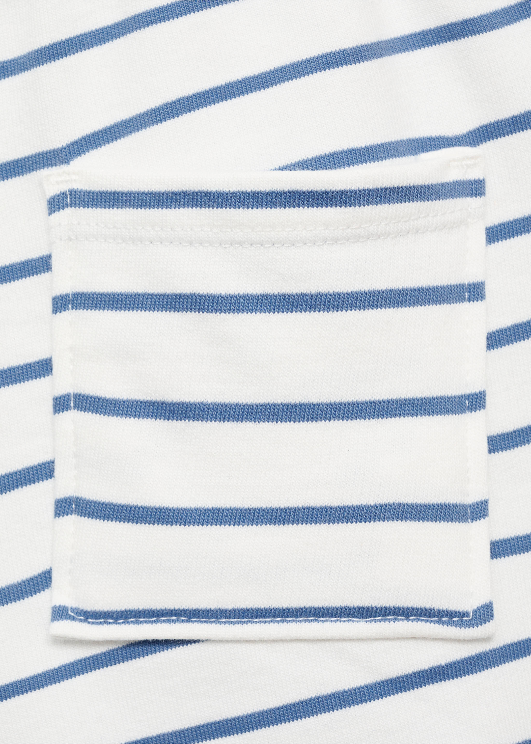 Gestreifte Baumwoll-Bermudas - Detail des Artikels 0, Blau. Ref: 87055961-00.