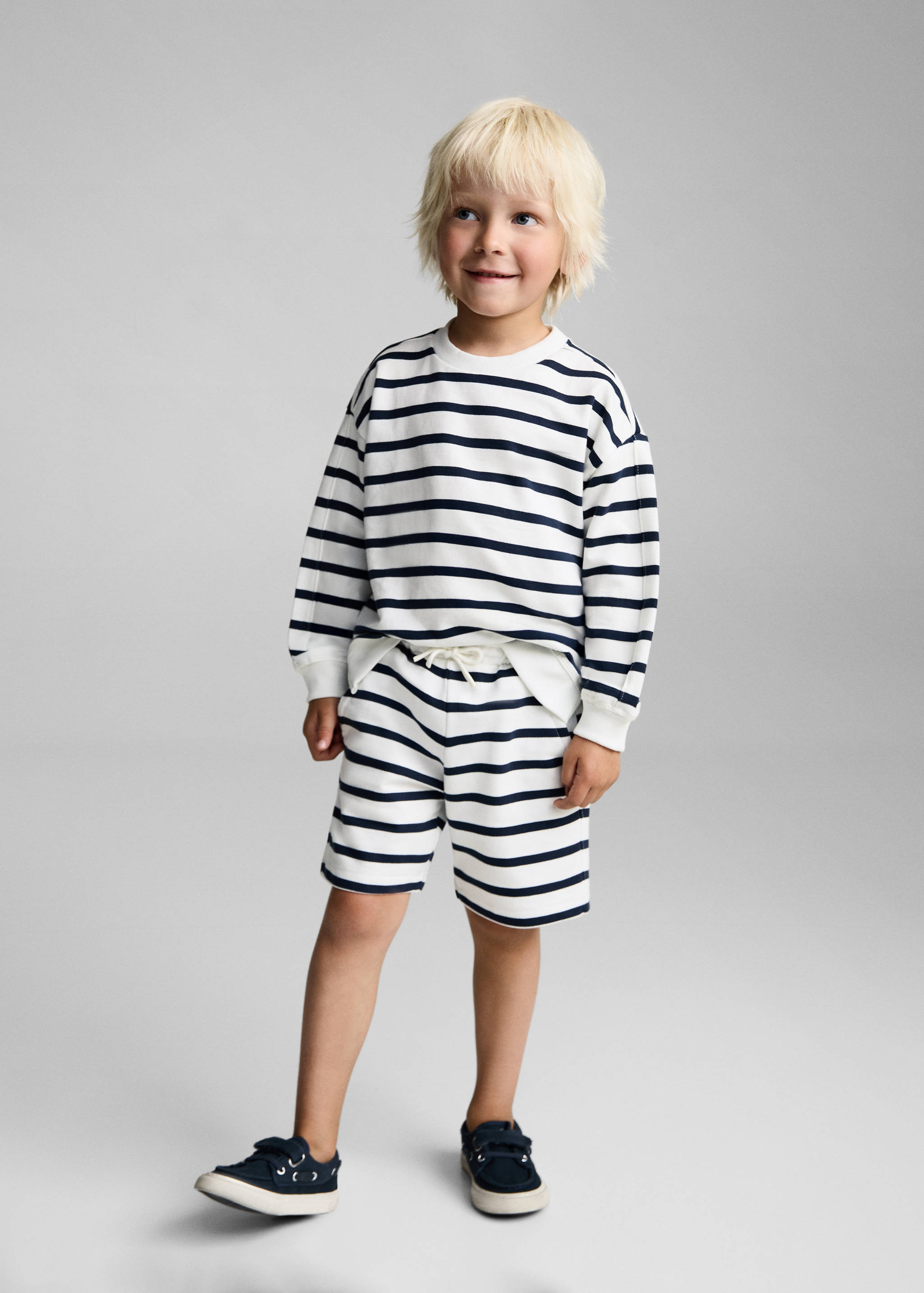 Sudadera algodón rayas - Plano general