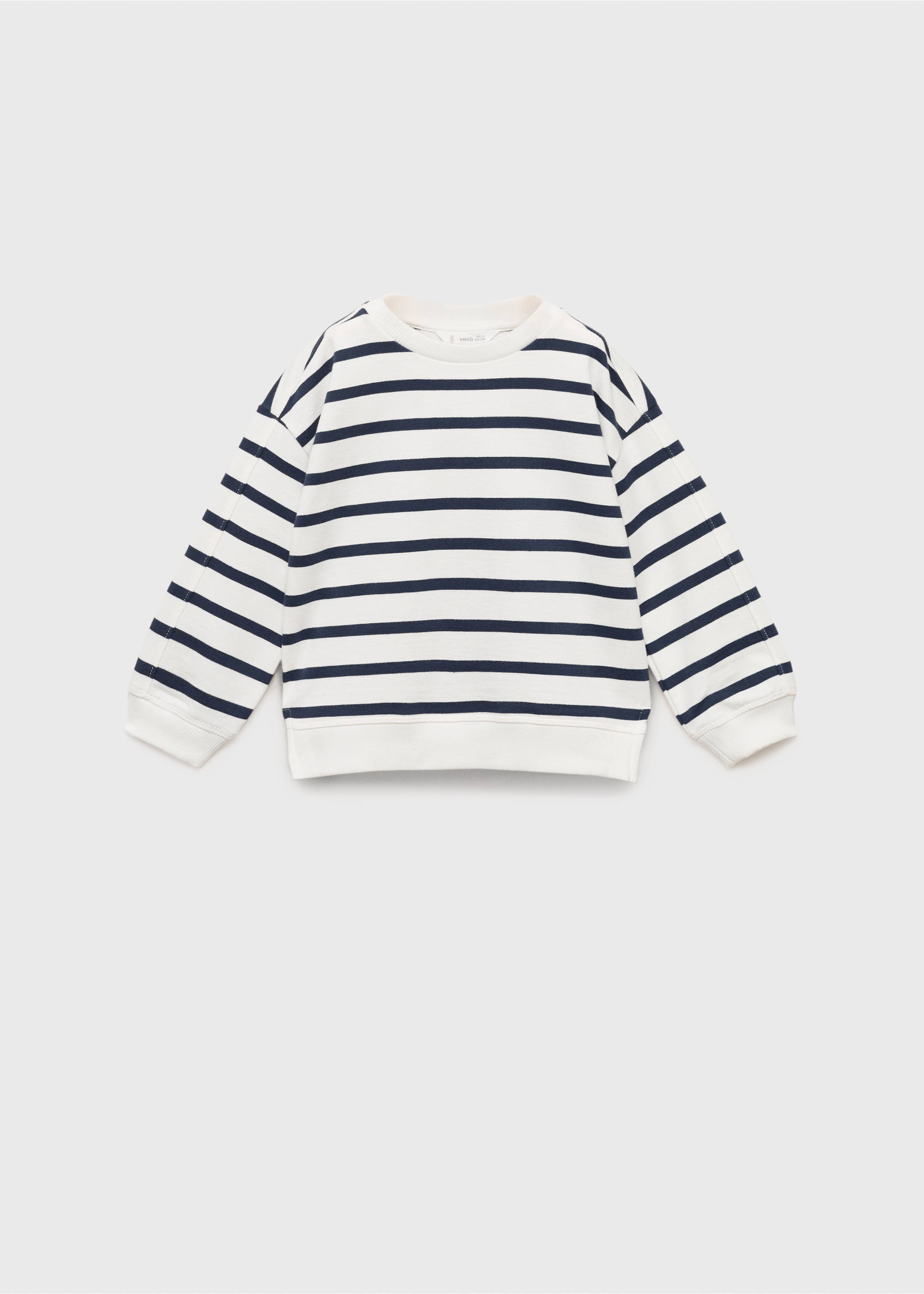 Gestreiftes Baumwoll-Sweatshirt - Artikel ohne Model, Dunkles Marineblau. Ref: 87055962-00.