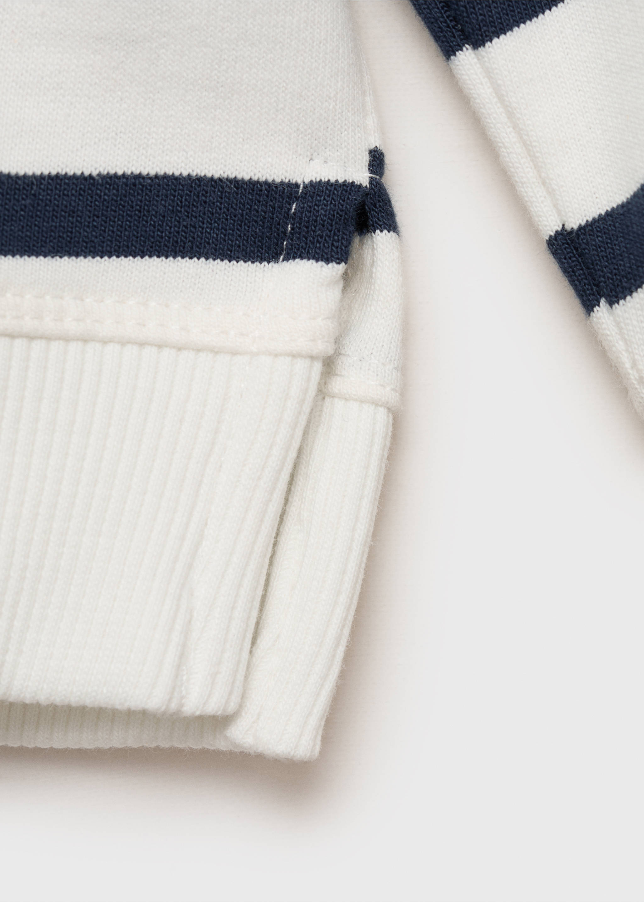 Gestreiftes Baumwoll-Sweatshirt - Detail des Artikels 8, Dunkles Marineblau. Ref: 87055962-00.
