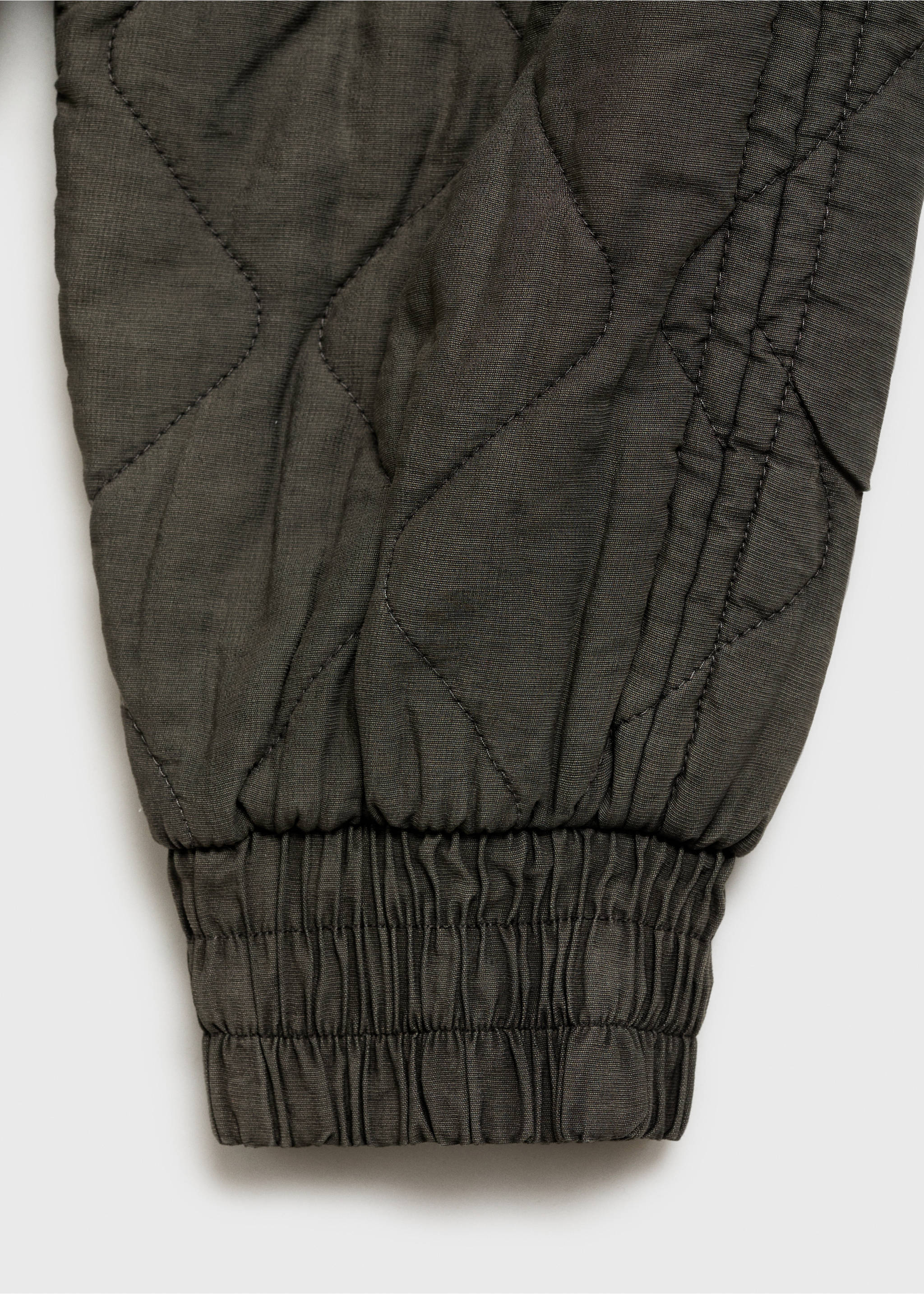 Quilted bomber jacket - Details of the article 0, Grey. Ref: 87055968-00.