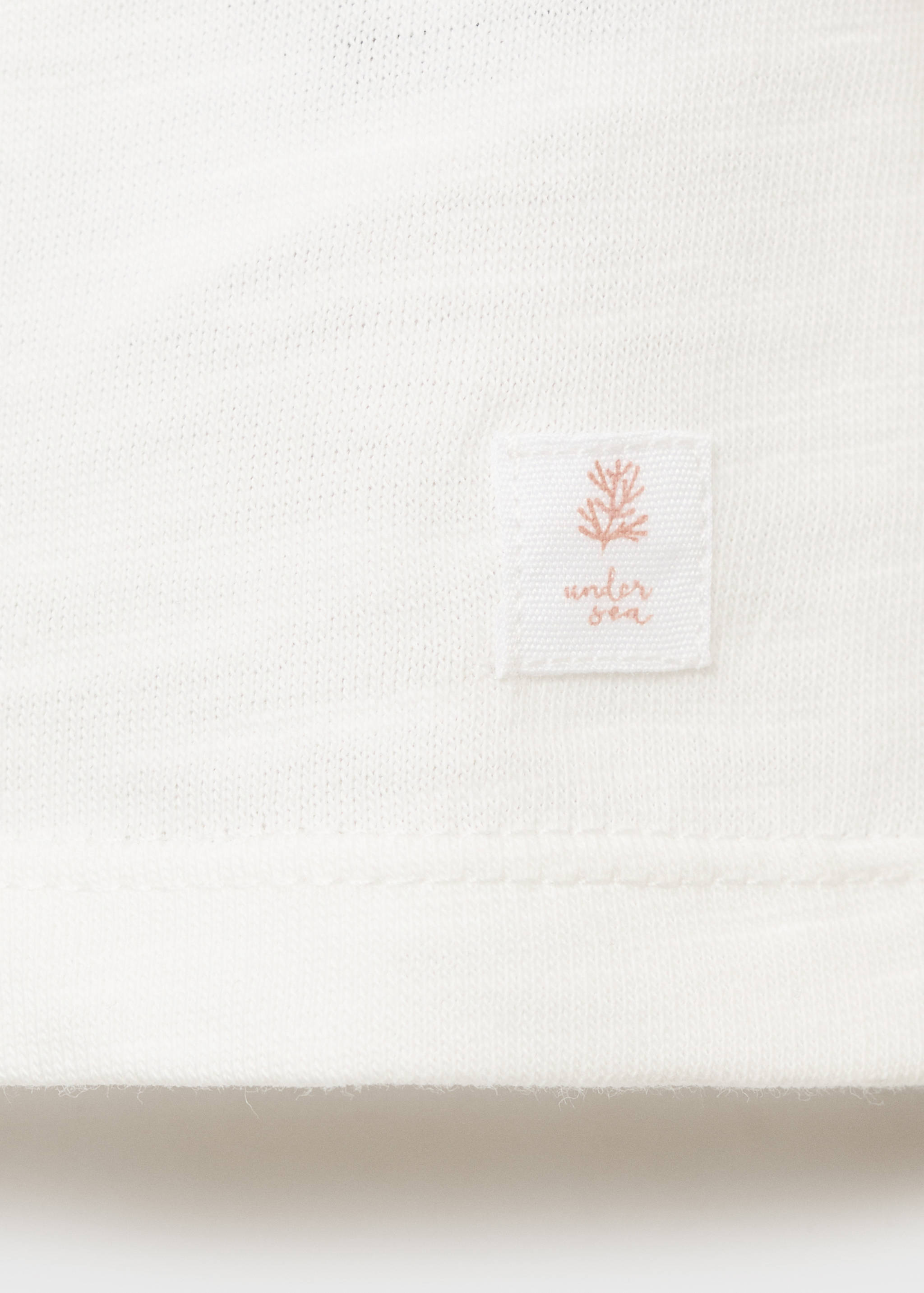 Ruffle-neck cotton t-shirt - Details of the article 8