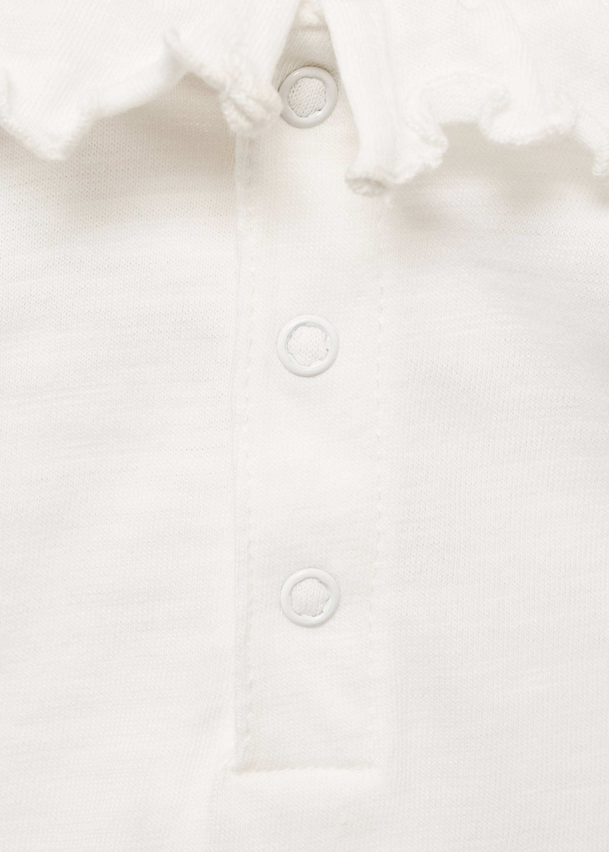 Ruffle-neck cotton t-shirt - Details of the article 0