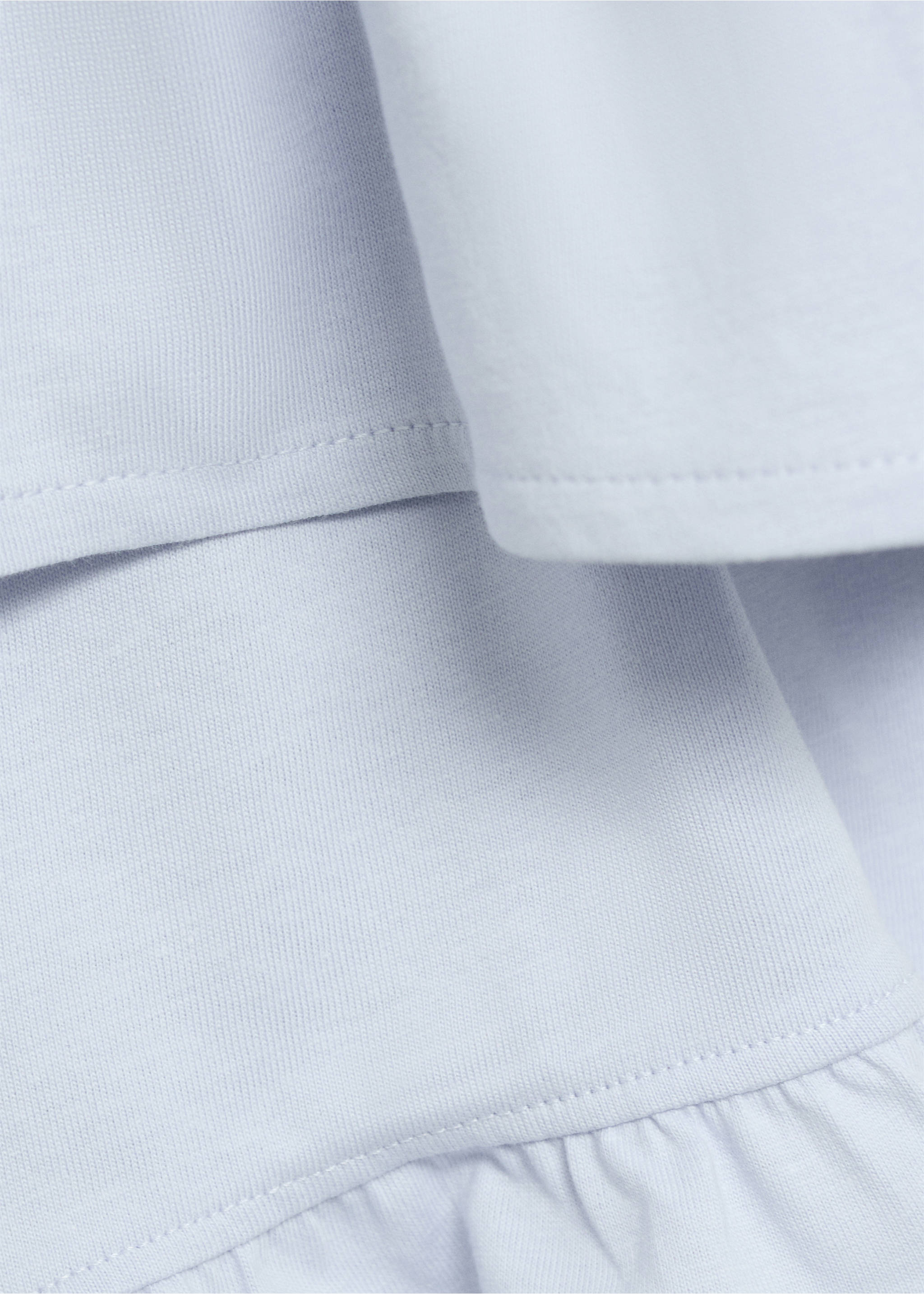 Pyjama shorts with ruffles - Details of the article 0, Sky Blue. Ref: 87055975-00.