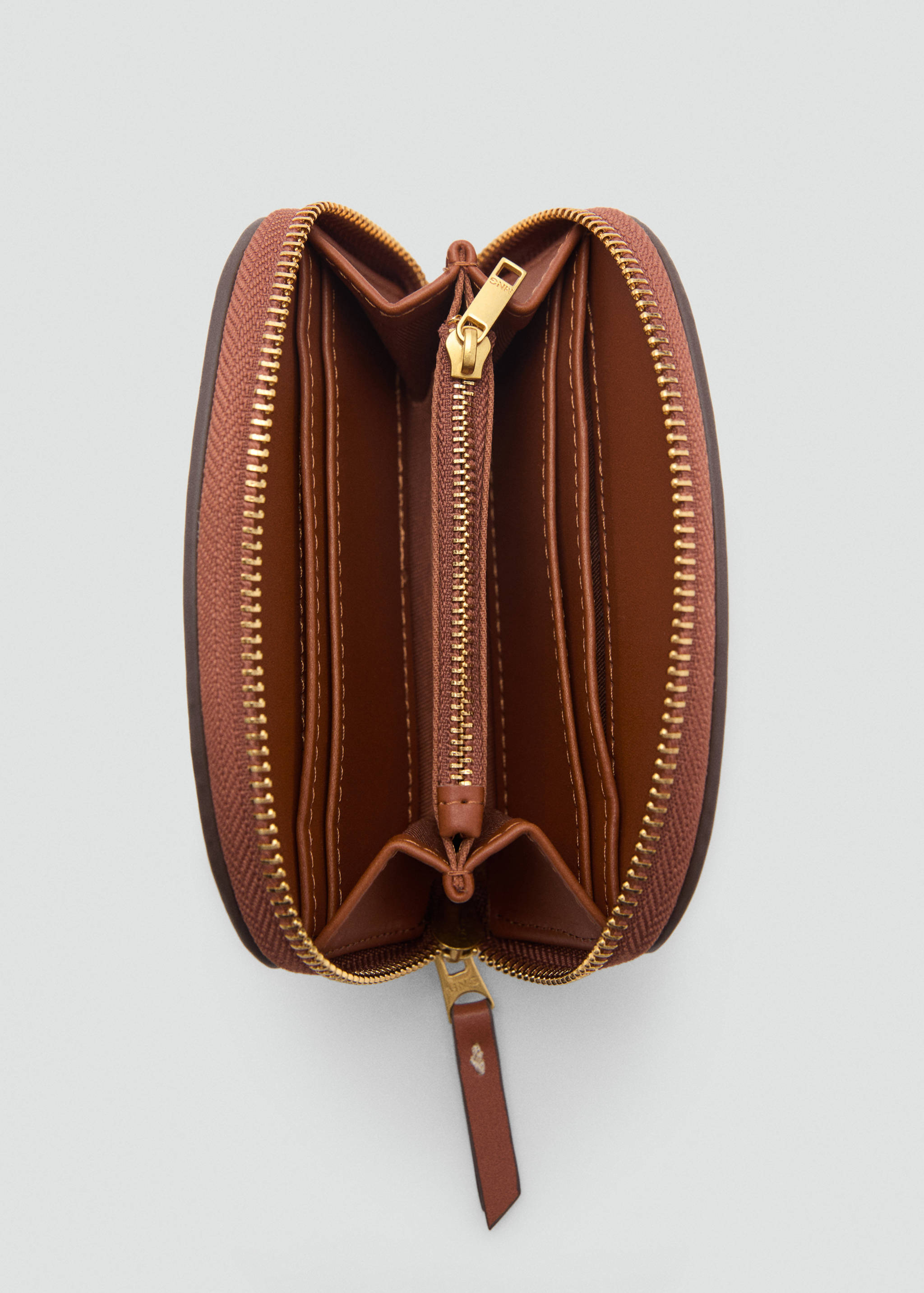 Oválná plátěná peněženka s kontrastem - Detail zboží 1