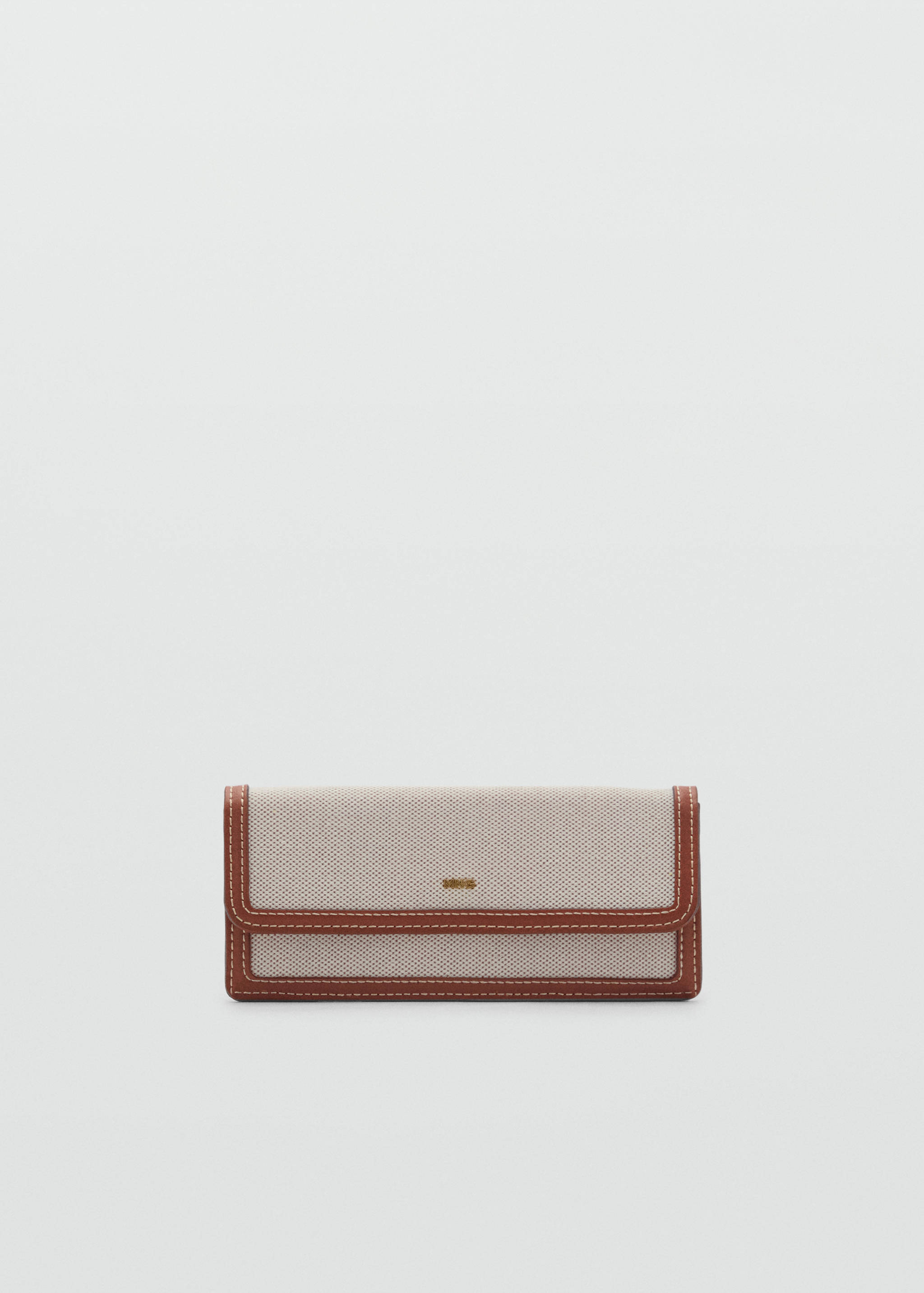 Contrasterende rechthoekige canvas portemonnee - Artikel zonder model