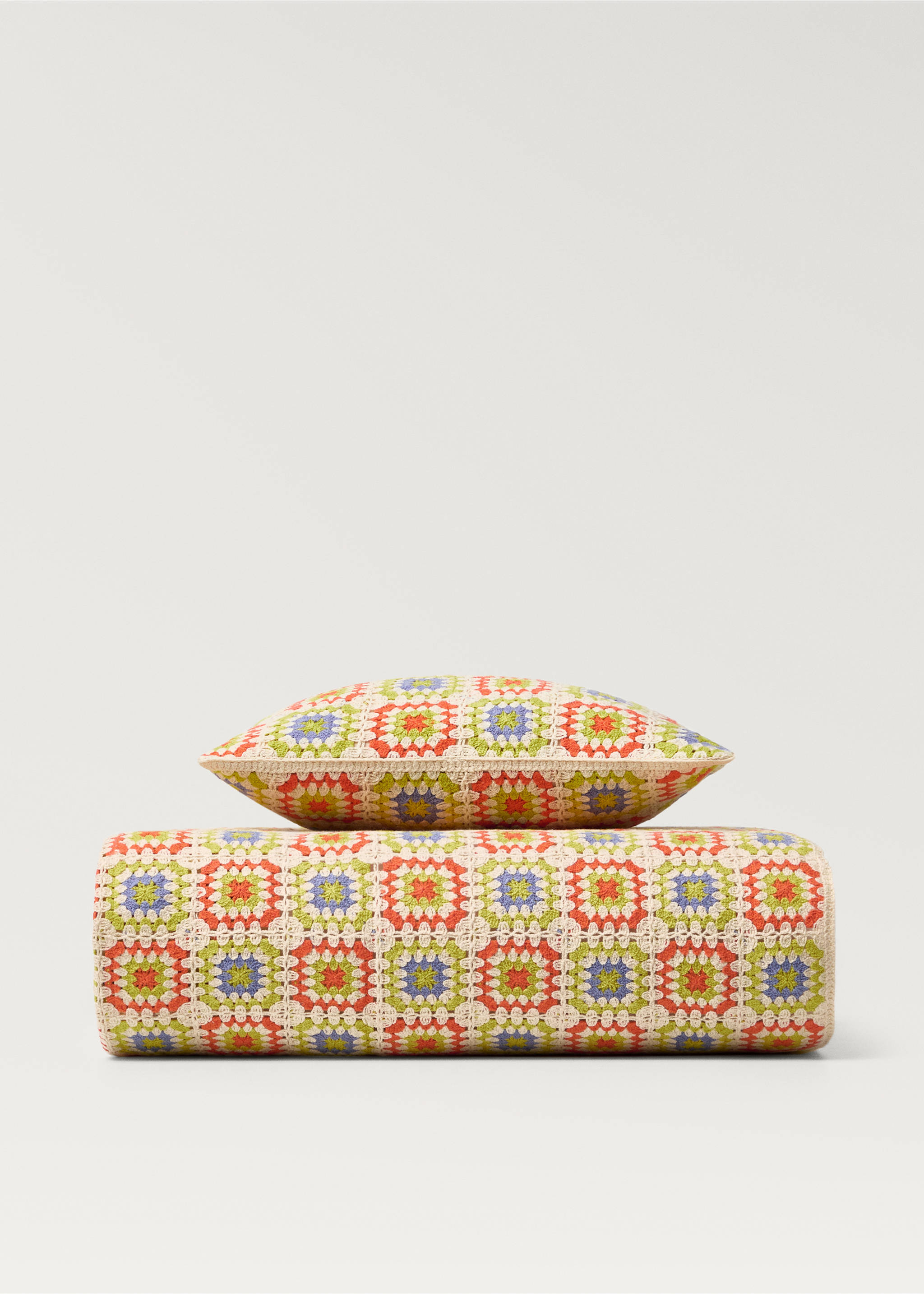 Dětská vícebarevná háčkovaná deka - Detail zboží 4, Fialová šeřík. Ref: 87055981-00.