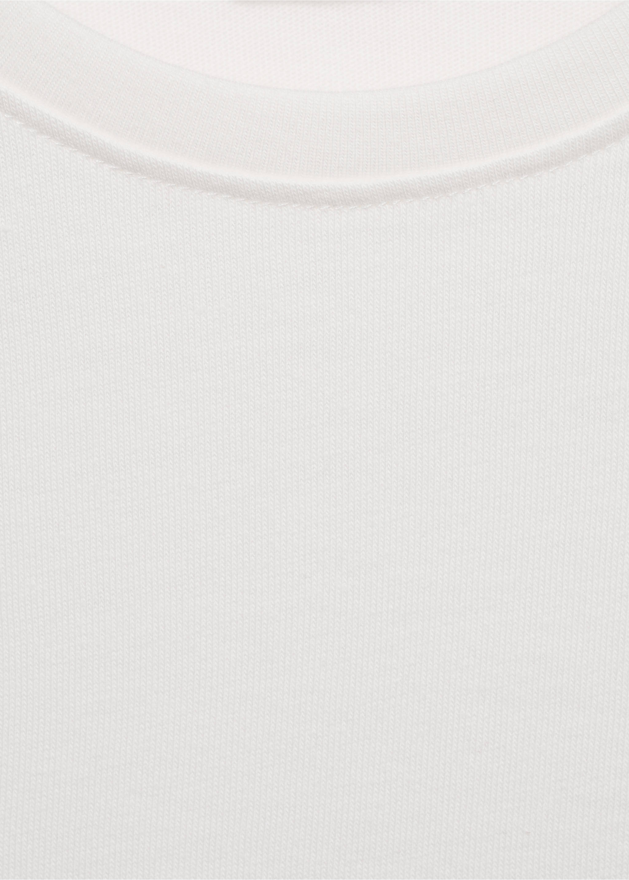 T-shirt détail brodé - Détail de l'article 0, Blanc cassé. Ref: 87055985-00.