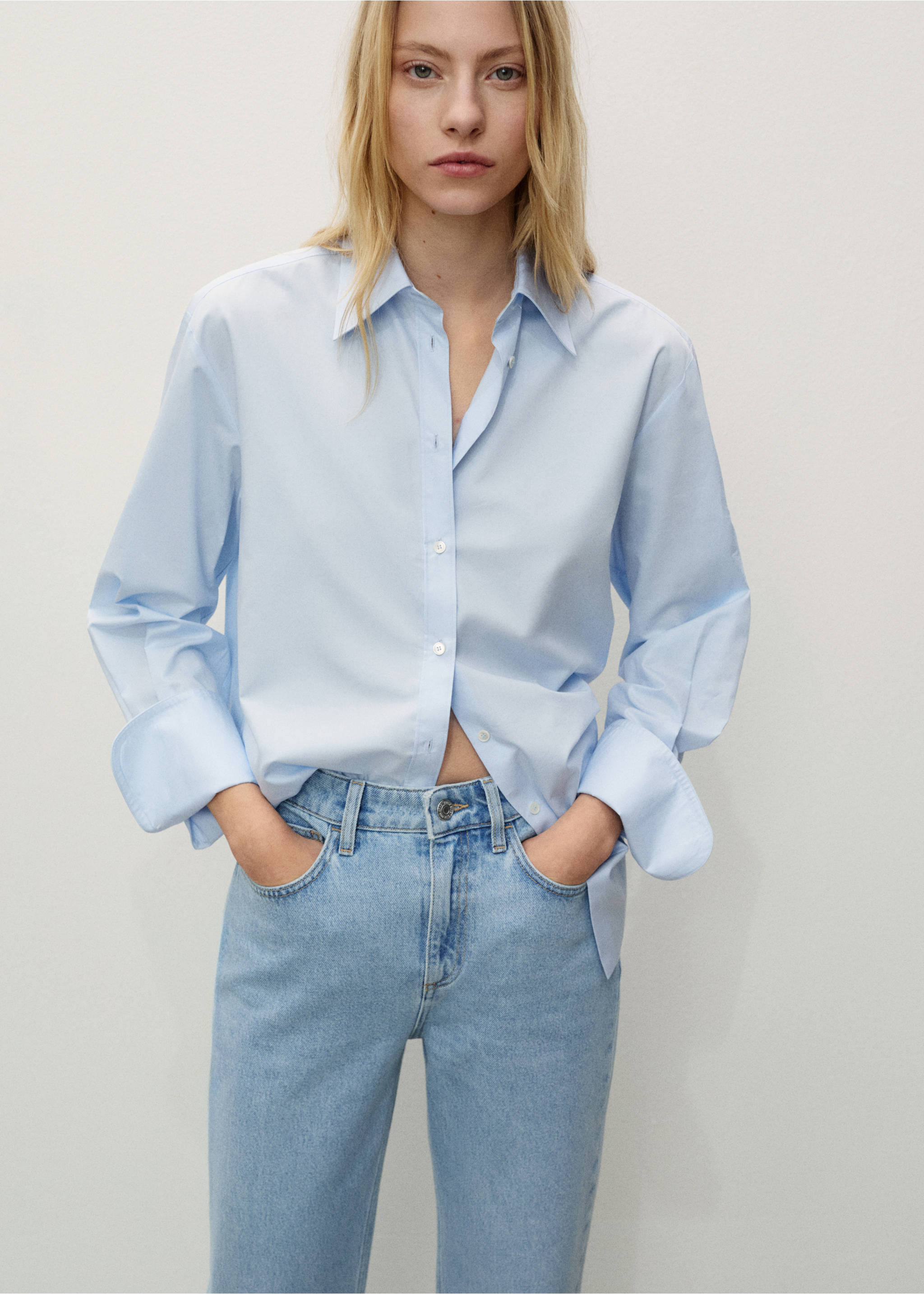 Matilda medium-rise straight-fit jeans - Details of the article 1, Light Blue. Ref: 87055991-00.