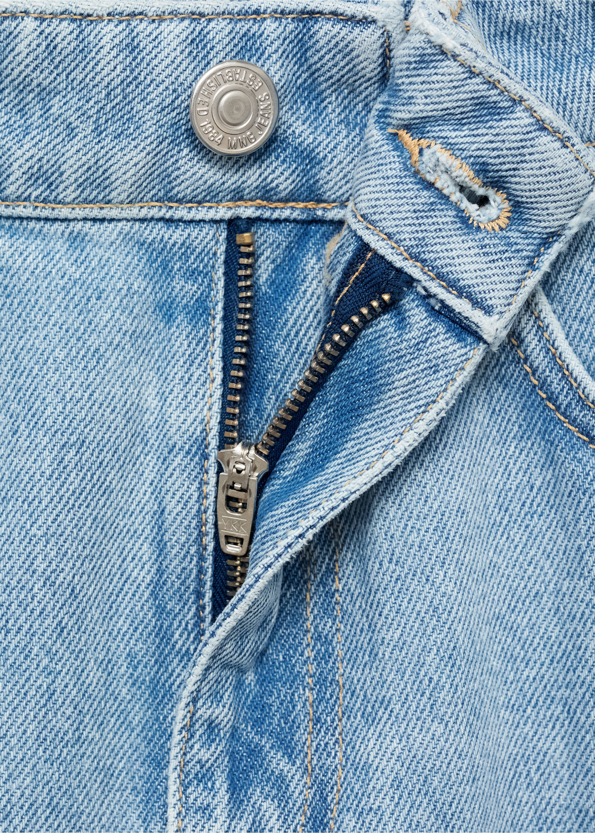Matilda medium-rise straight-fit jeans - Details of the article 8, Light Blue. Ref: 87055991-00.