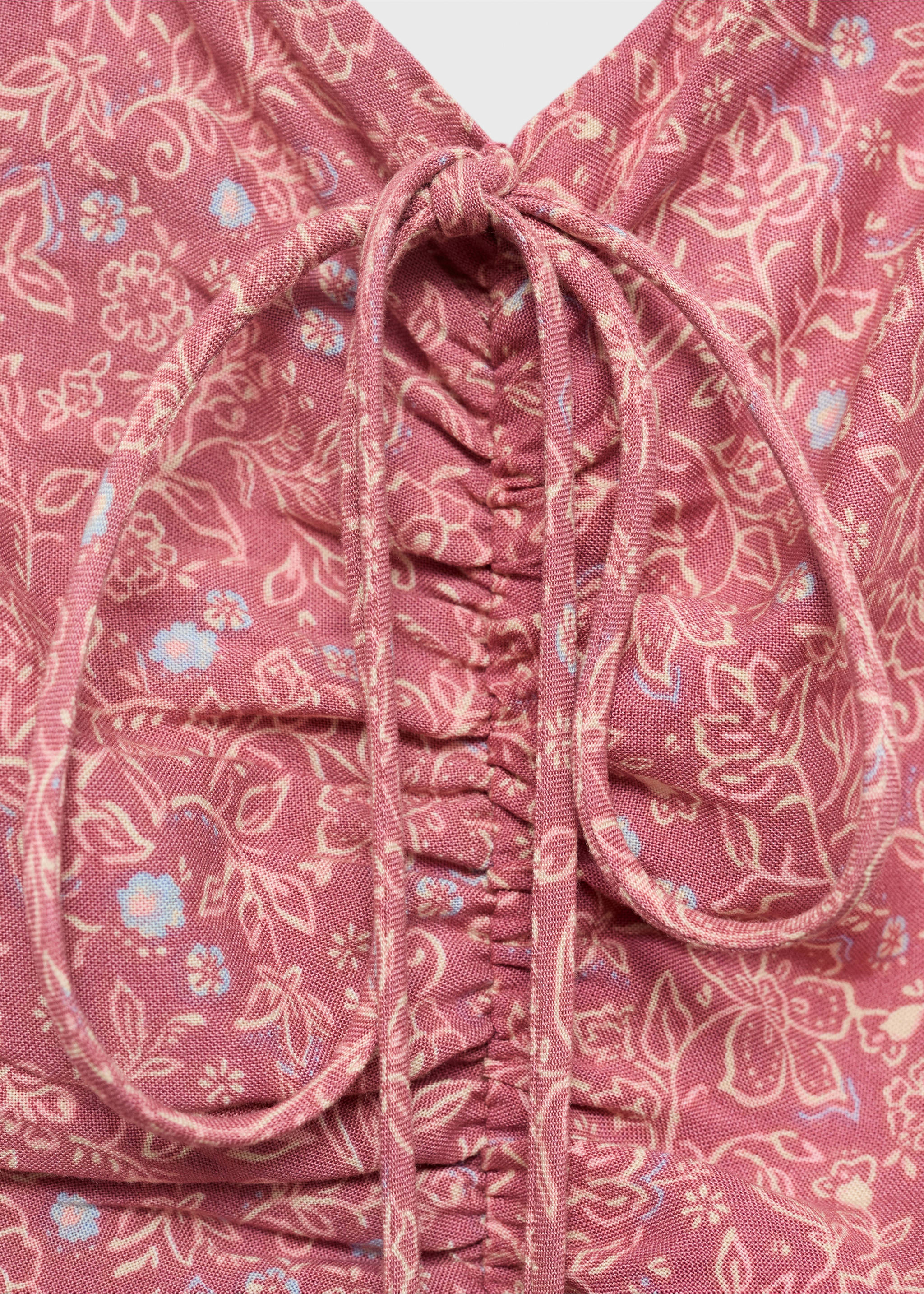 Robe froncée imprimée - Détail de l'article 8, Rose. Ref: 87056339-00.