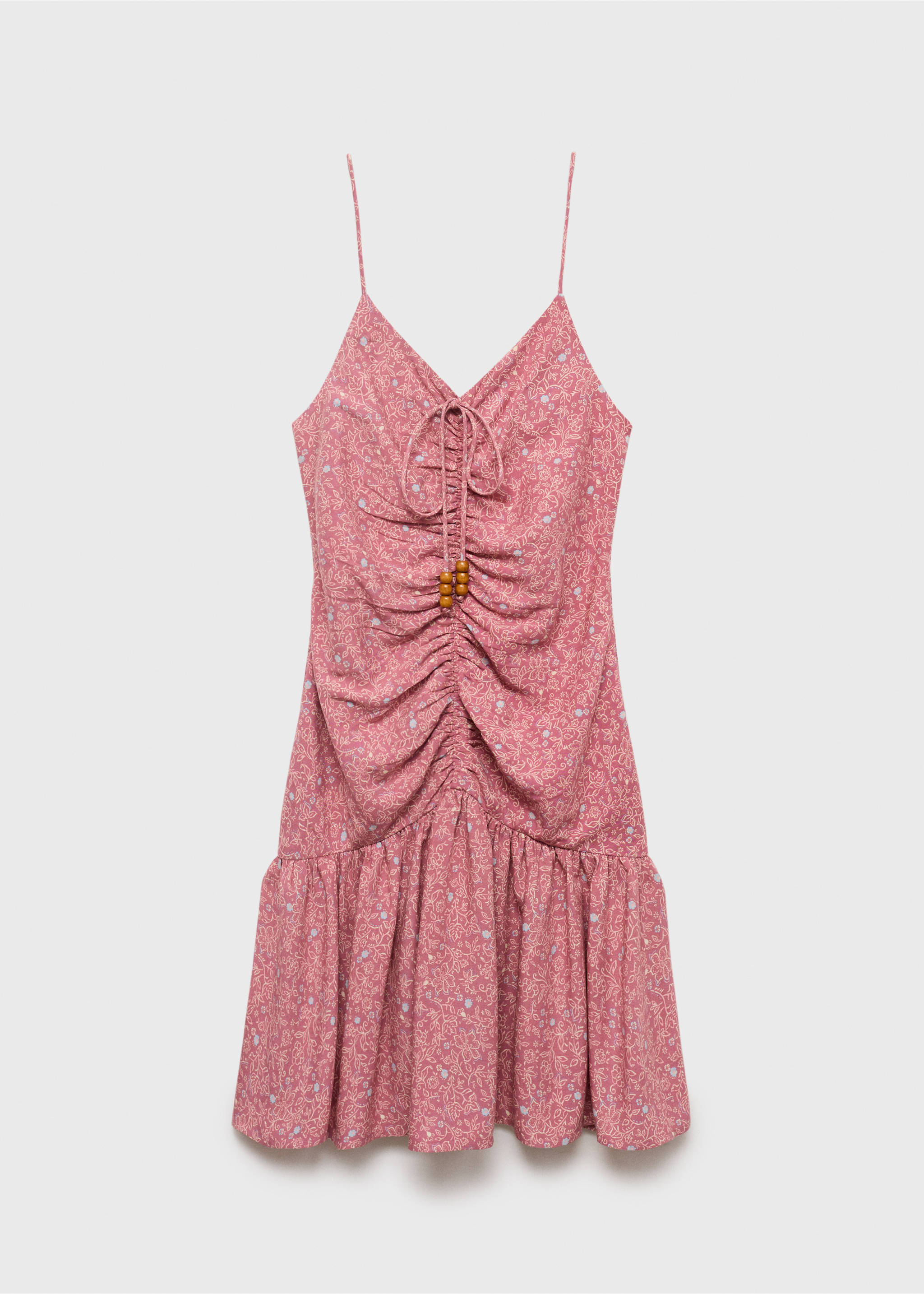 Robe froncée imprimée - Article sans modèle, Rose. Ref: 87056339-00.