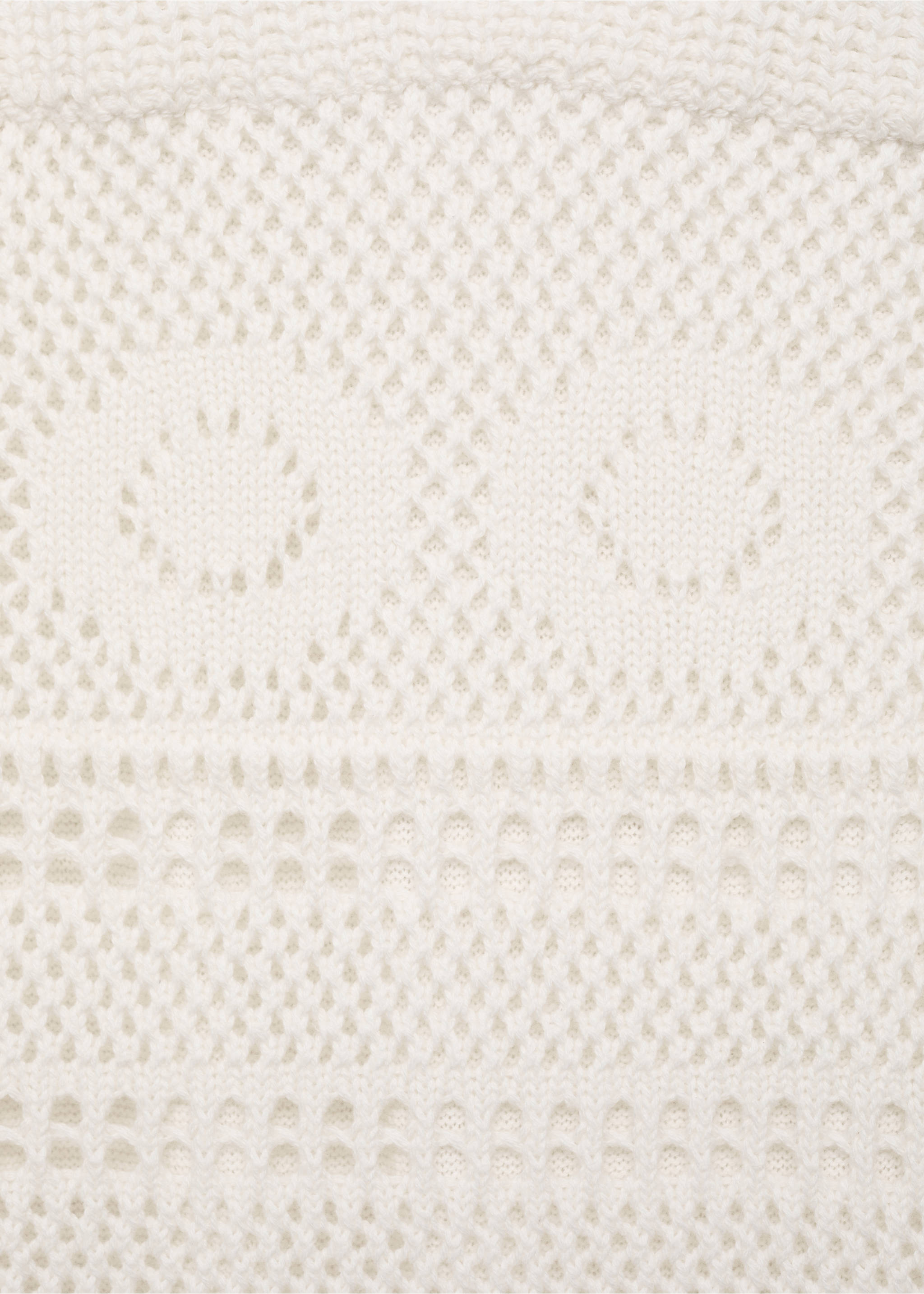 Crochet long dress - Details of the article 0, Off White. Ref: 87056340-00.