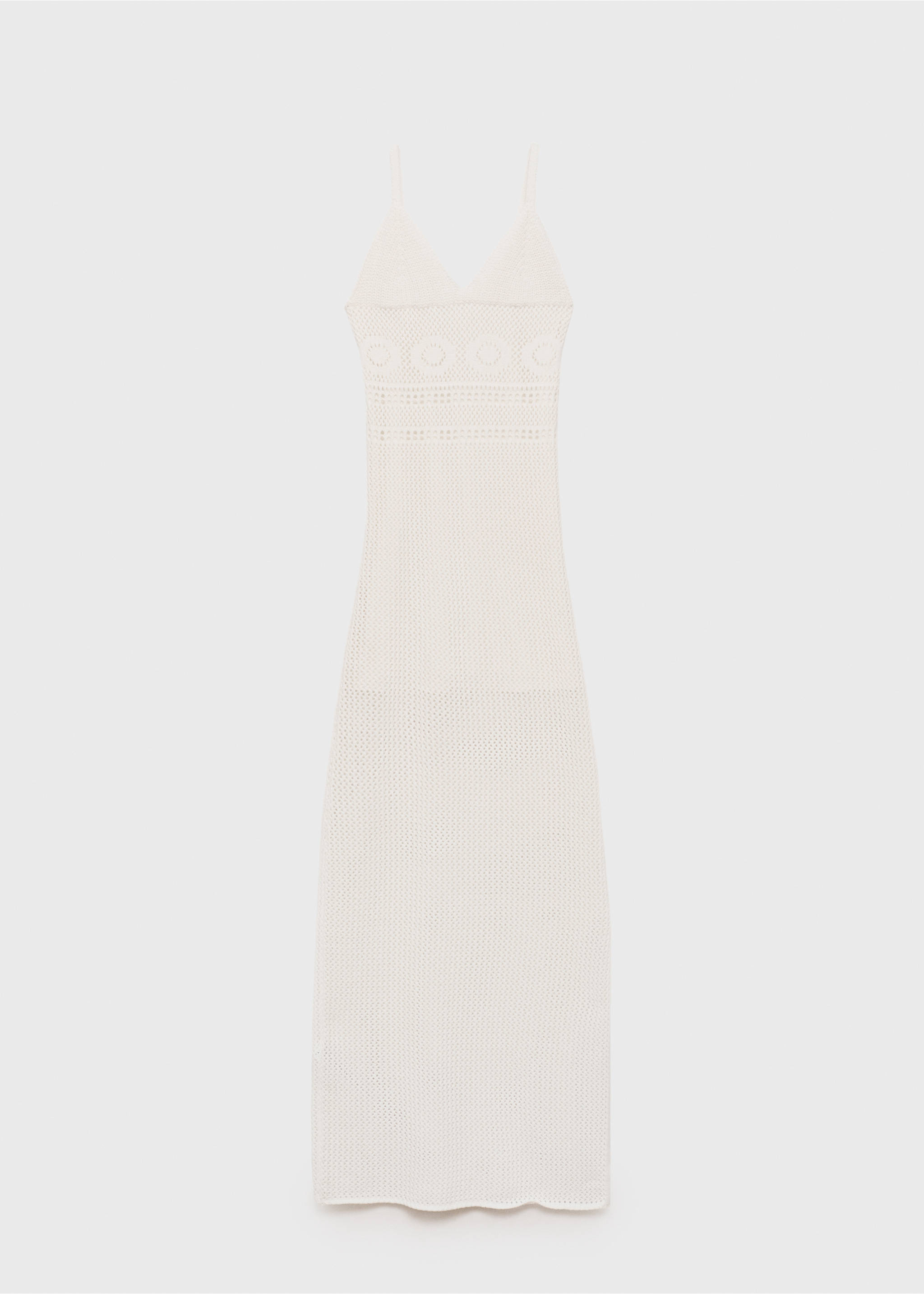 Crochet long dress - Article without model, Off White. Ref: 87056340-00.