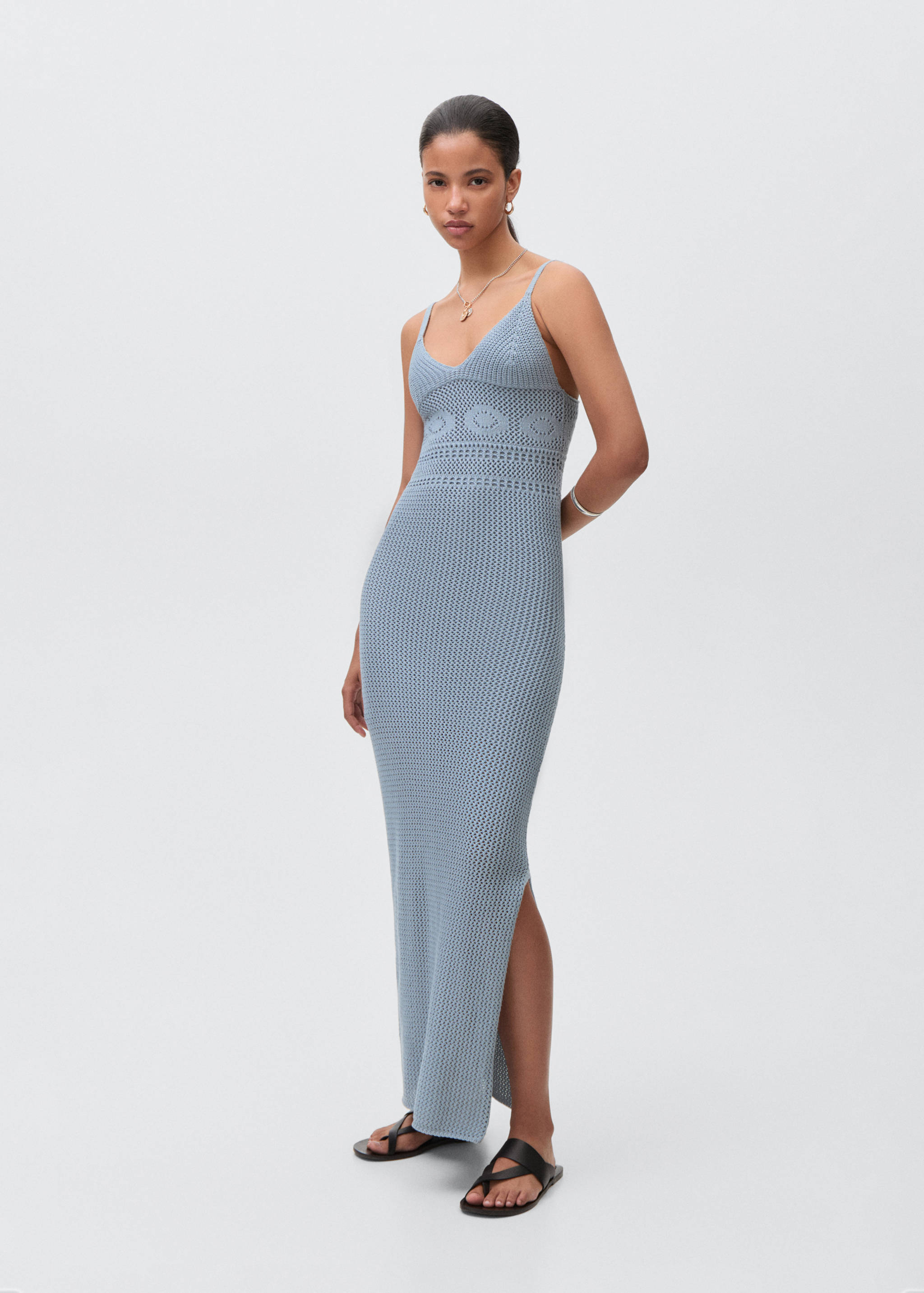 Crochet long dress - General plane