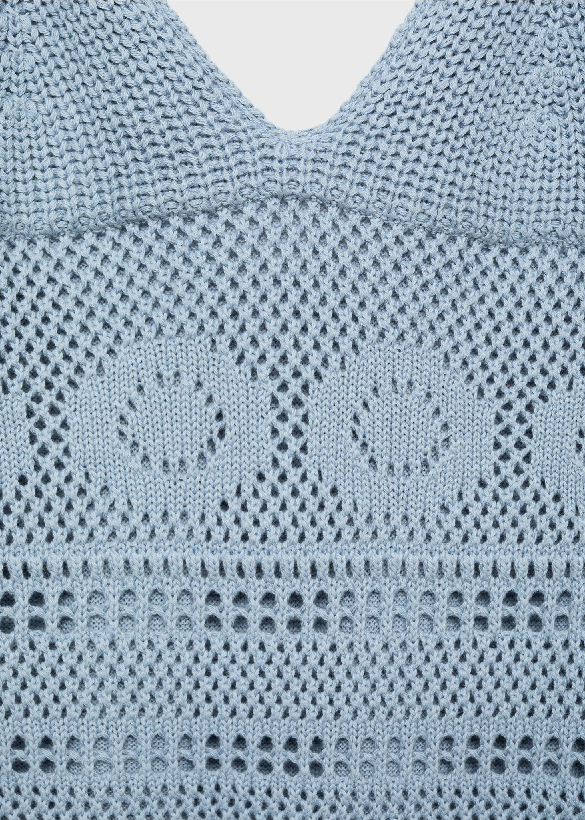 Langes Häkelkleid - Detail des Artikels 8, Himmelblau. Ref: 87056340-00.