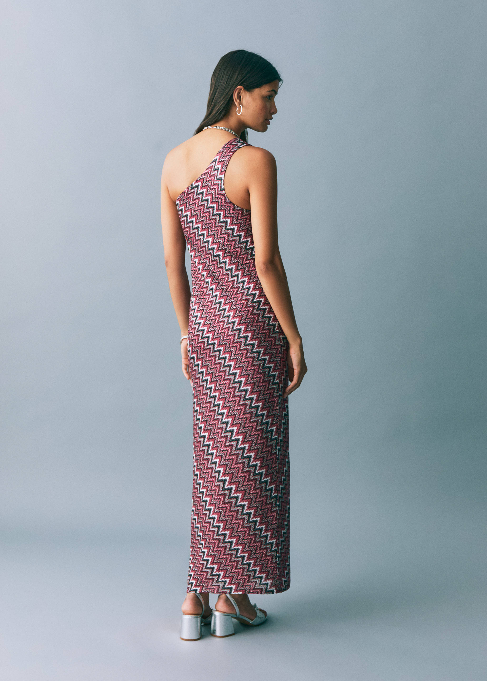 Lurex zigzag dress - Reverse of the article