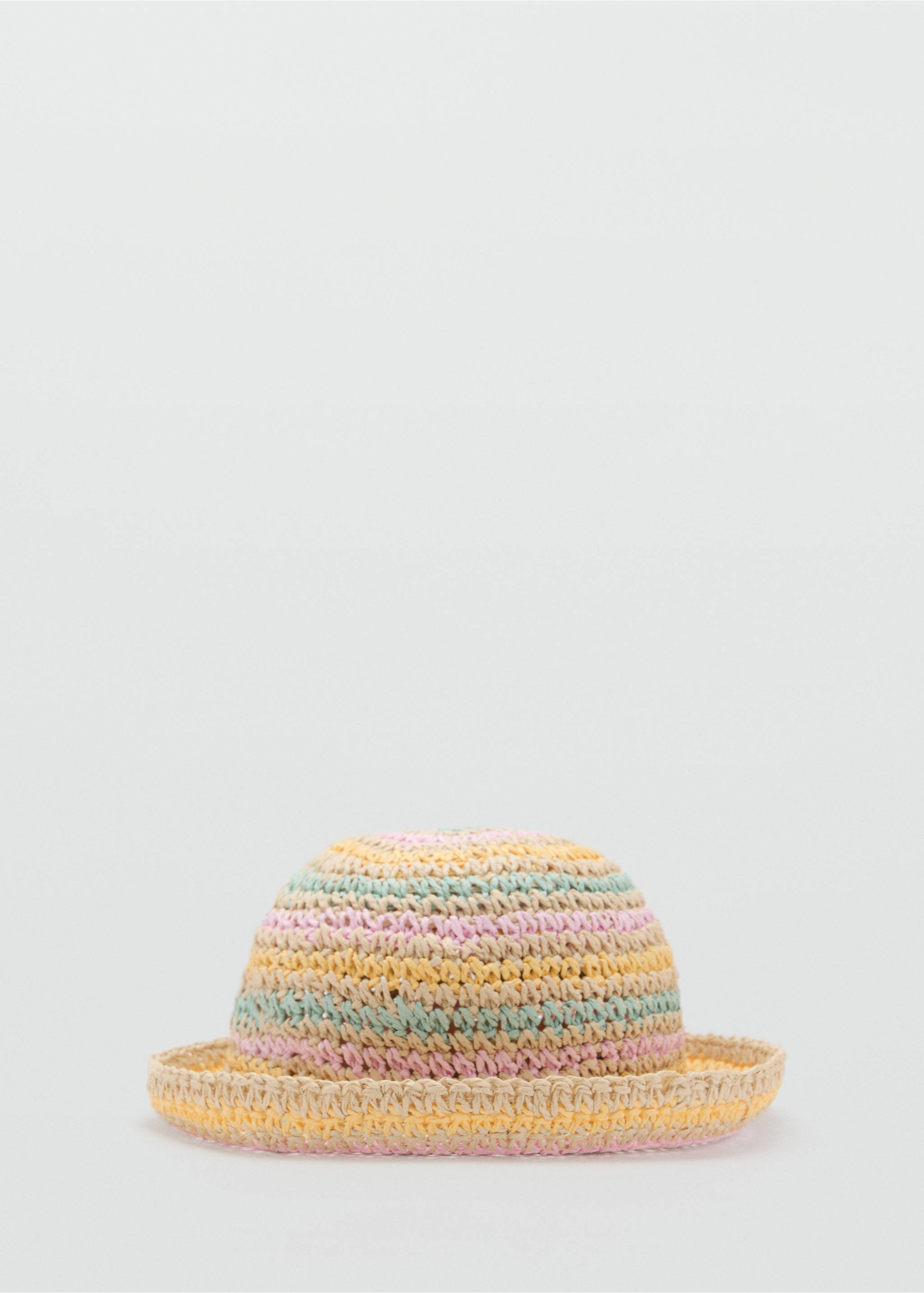 Combined natural fiber hat - Article without model, Pink. Ref: 87056342-00.