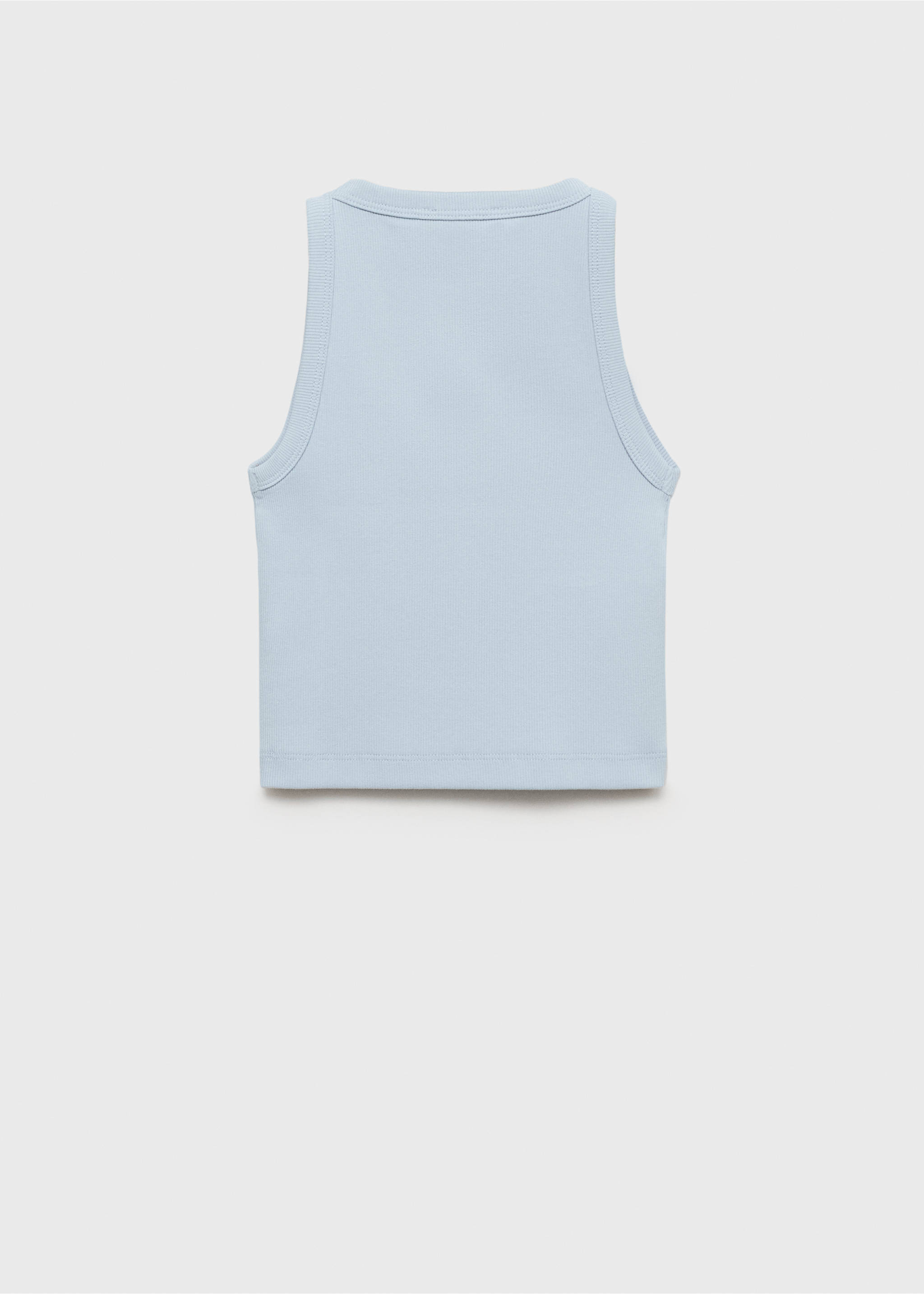 Gebreide crop top - Achterkant van het artikel, Hemelsblauw. Ref: 87056344-00.