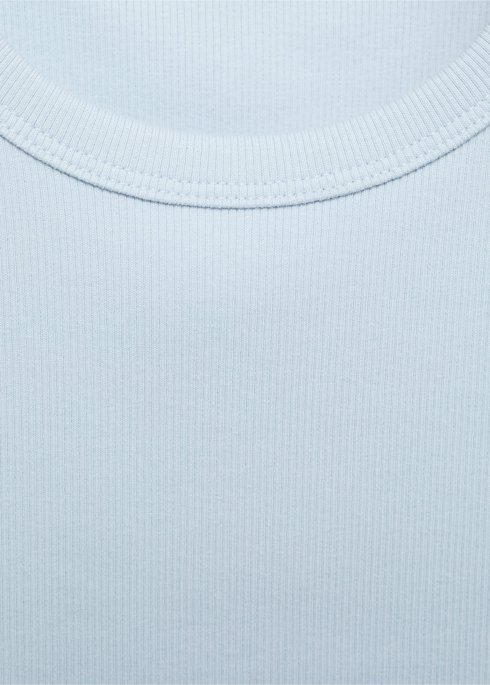 Gebreide crop top - Detail van het artikel 8, Hemelsblauw. Ref: 87056344-00.