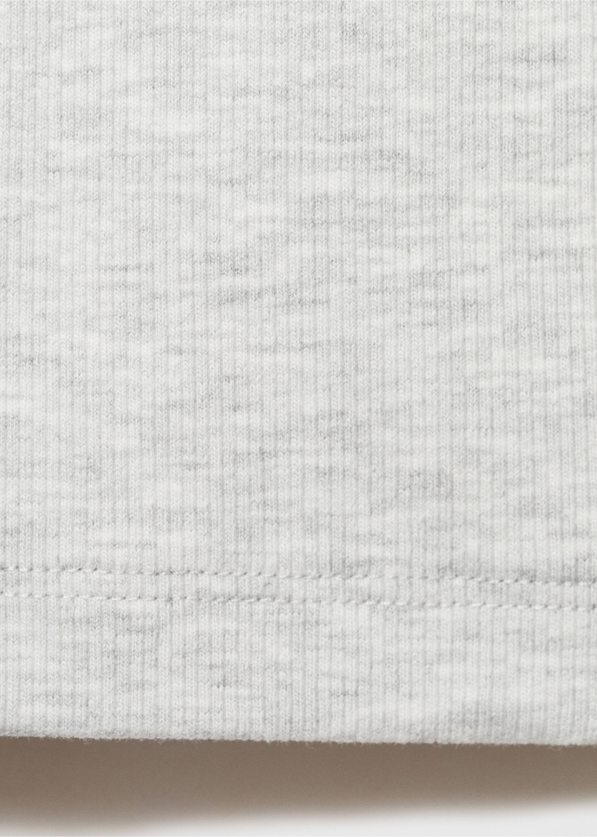 Knitted cropped top - Details of the article 0, Light Heather Grey. Ref: 87056344-00.