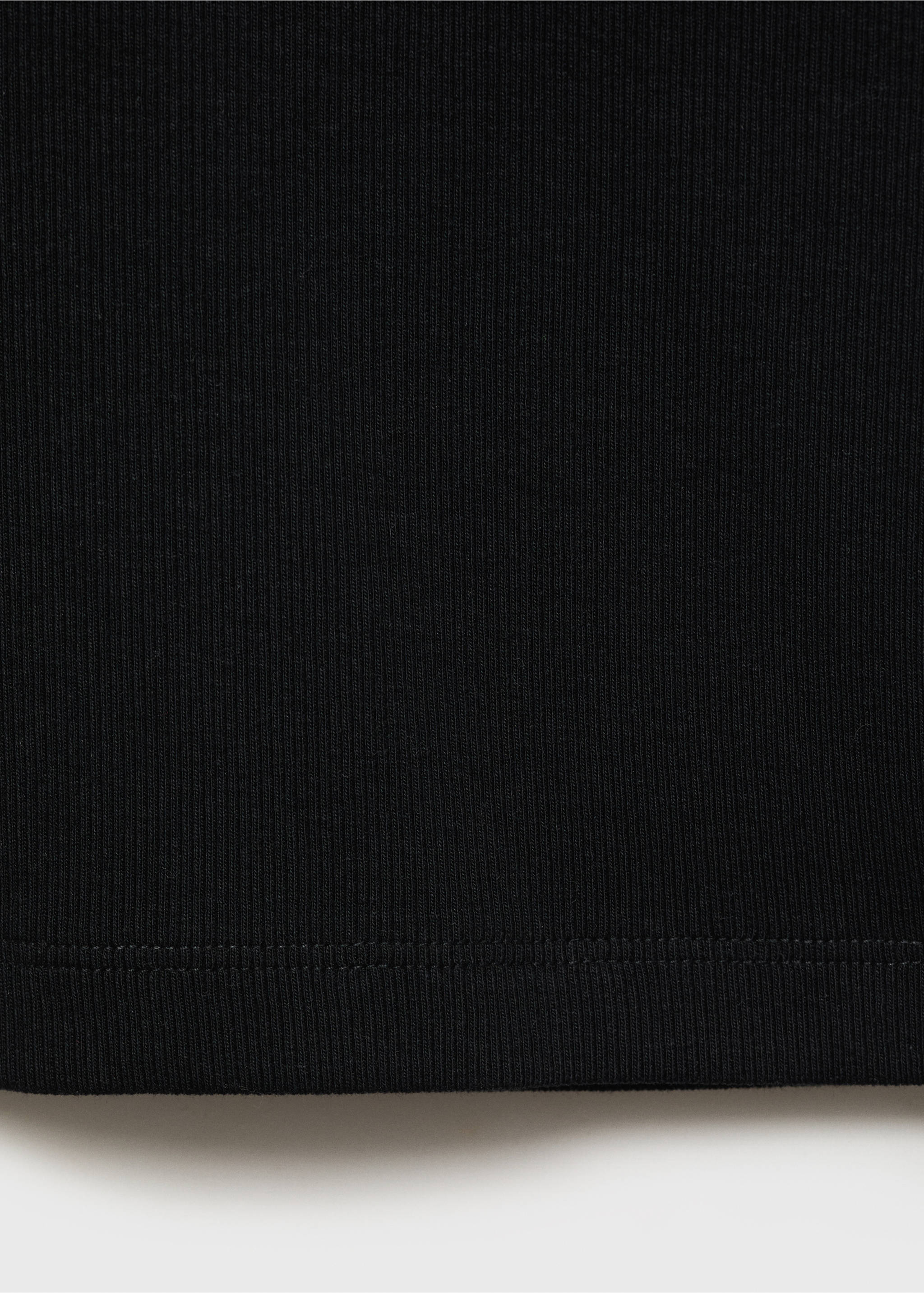 Knitted cropped top - Details of the article 8, Black. Ref: 87056344-00.