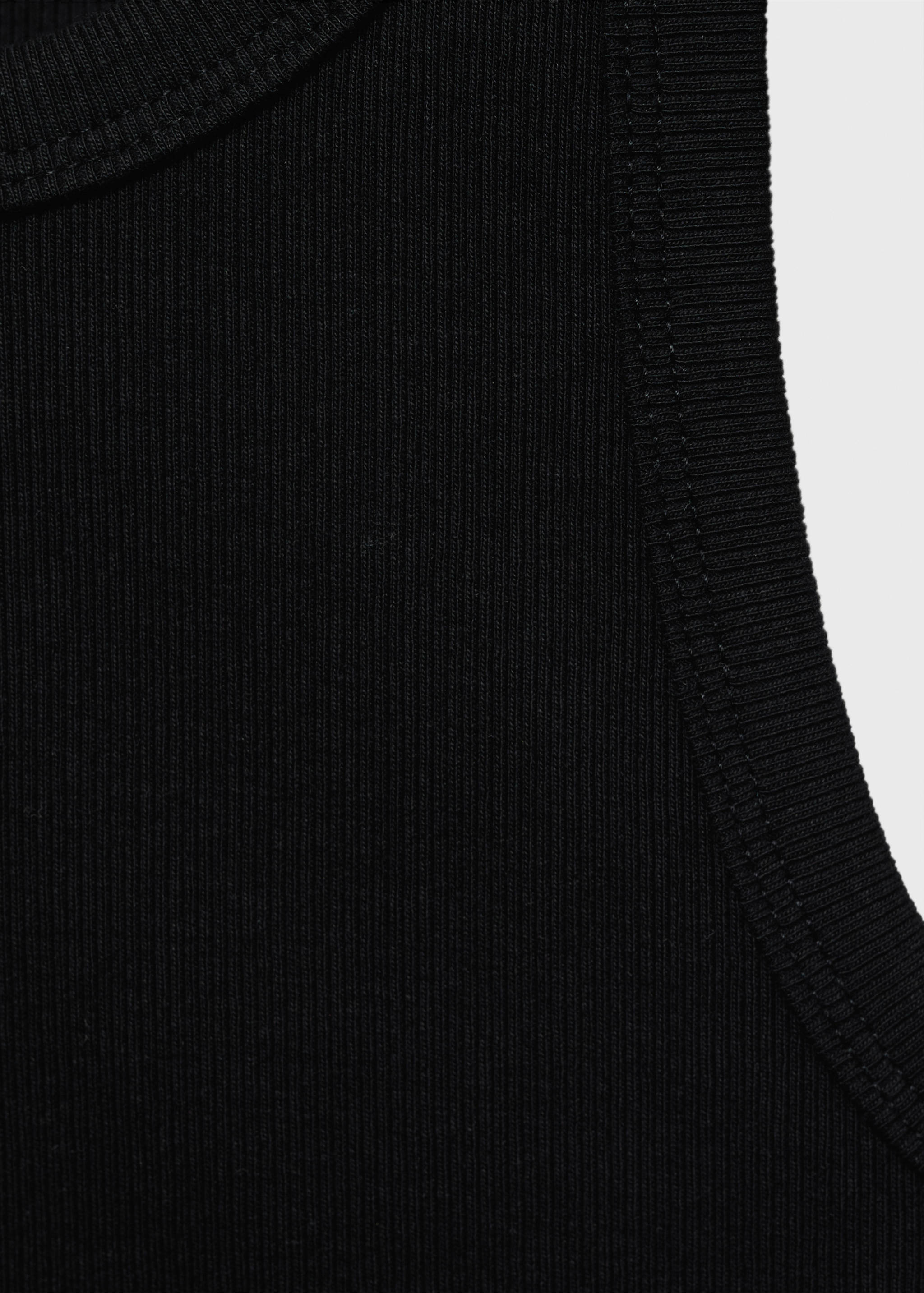 Knitted cropped top - Details of the article 0, Black. Ref: 87056344-00.