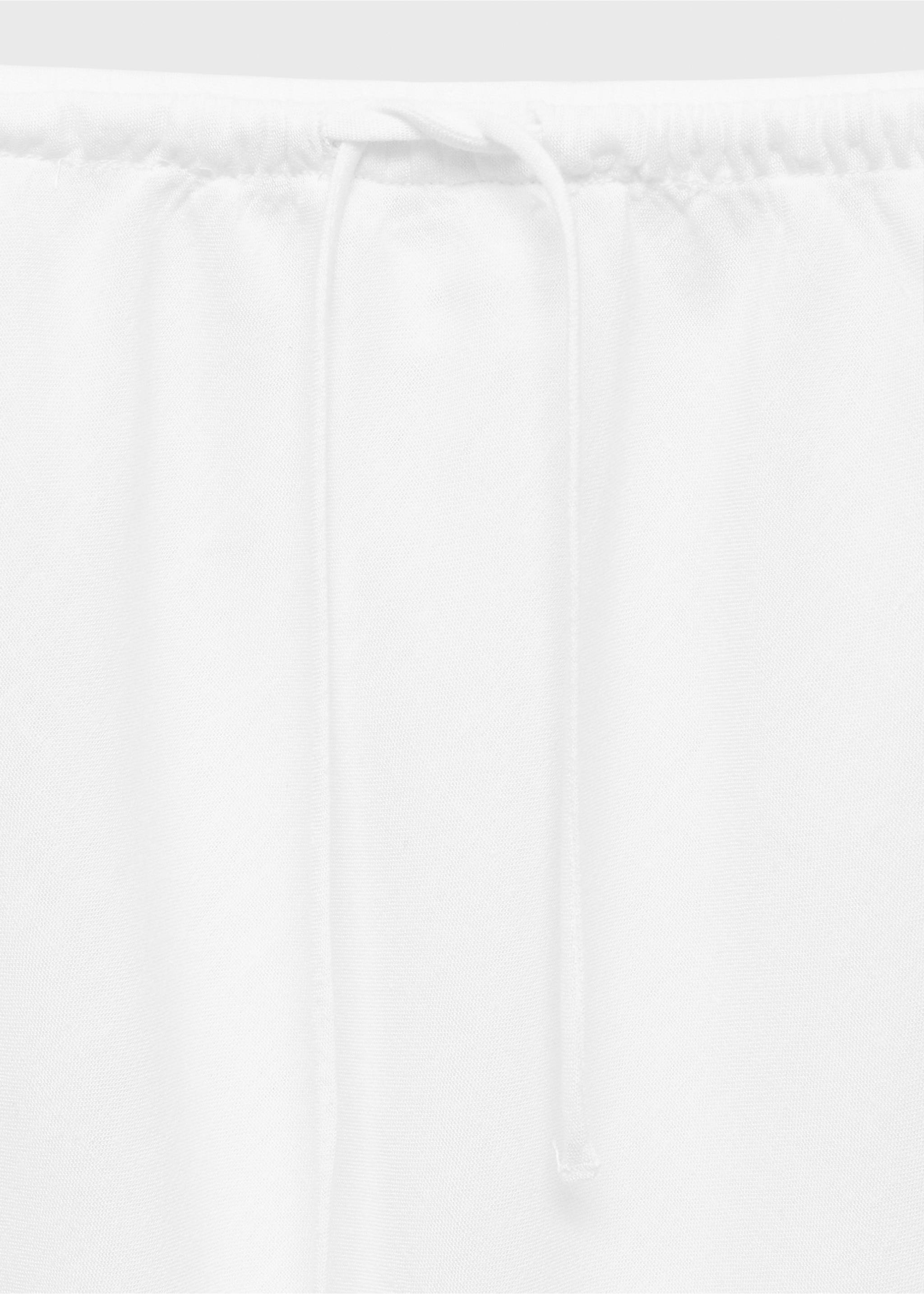 Bow linen skirt - Details of the article 8, Off White. Ref: 87056348-00.