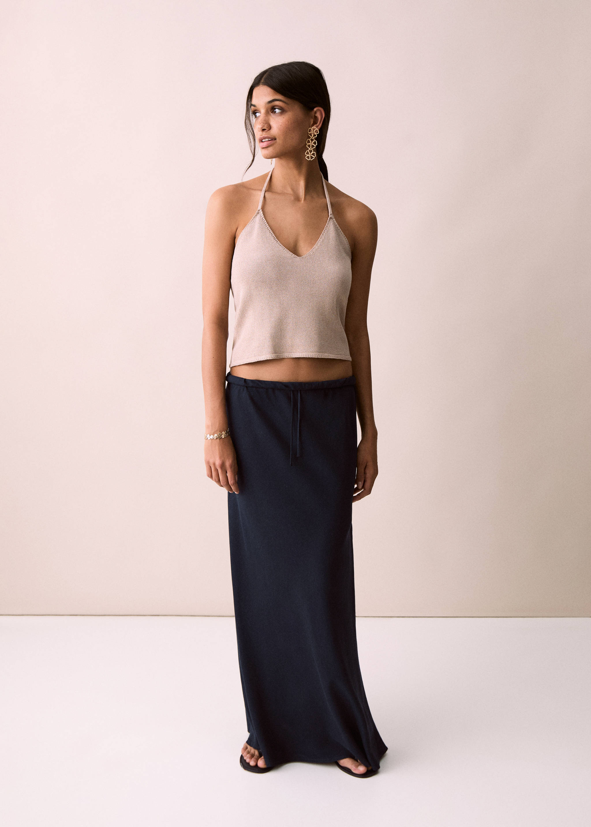 Bow linen skirt - General plane