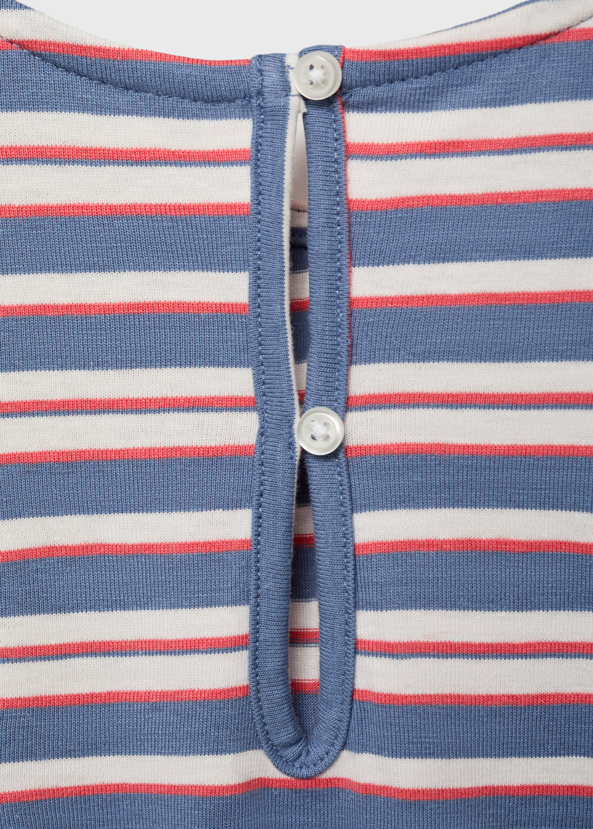 Korte gestreepte jumpsuit met aansnoerkoord - Detail van het artikel 0