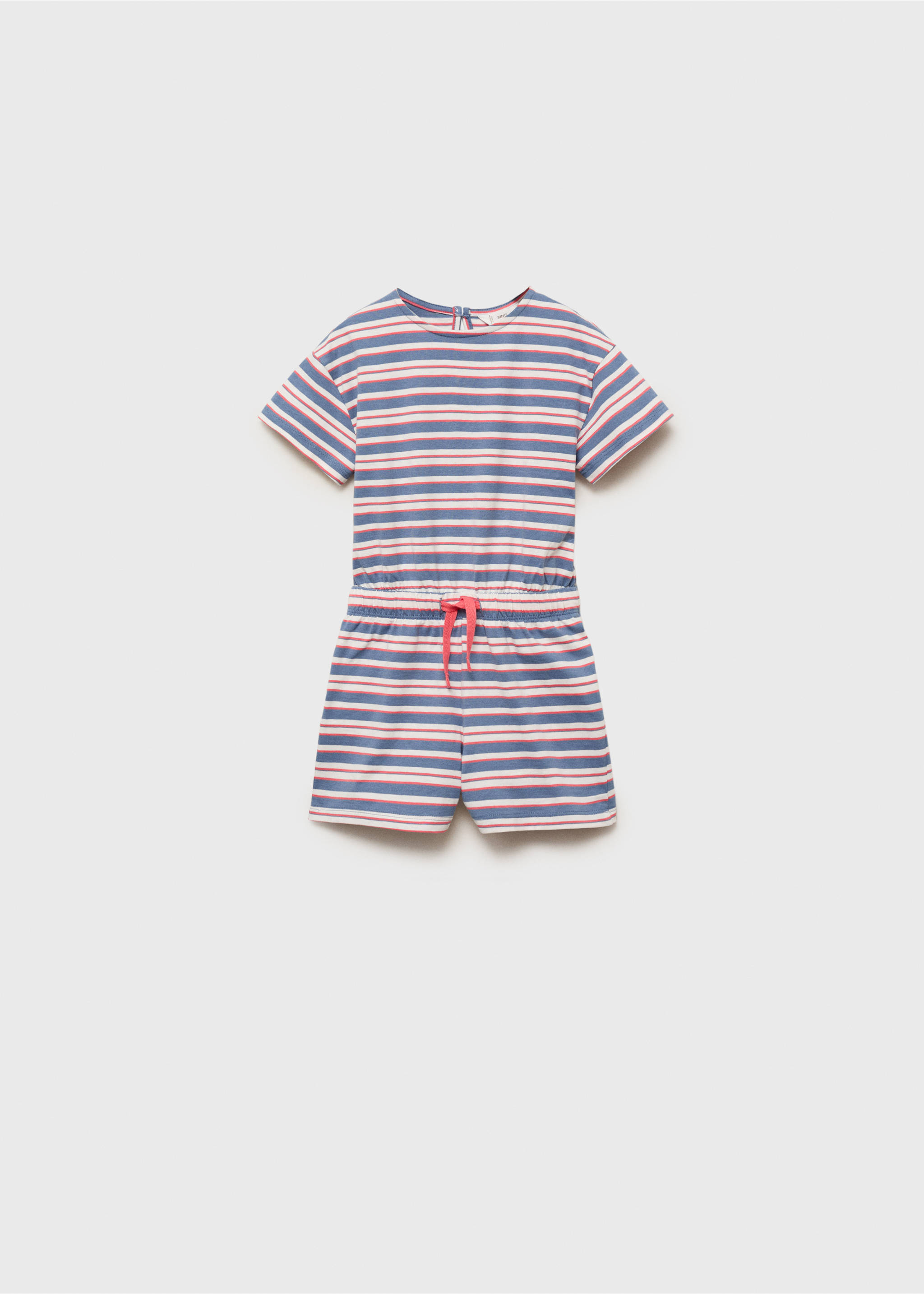 Krótki kombinezon w paski z troczkami - Artykuł bez modela/modelki, Ciemnogranatowy. Ref: 87056351-00.